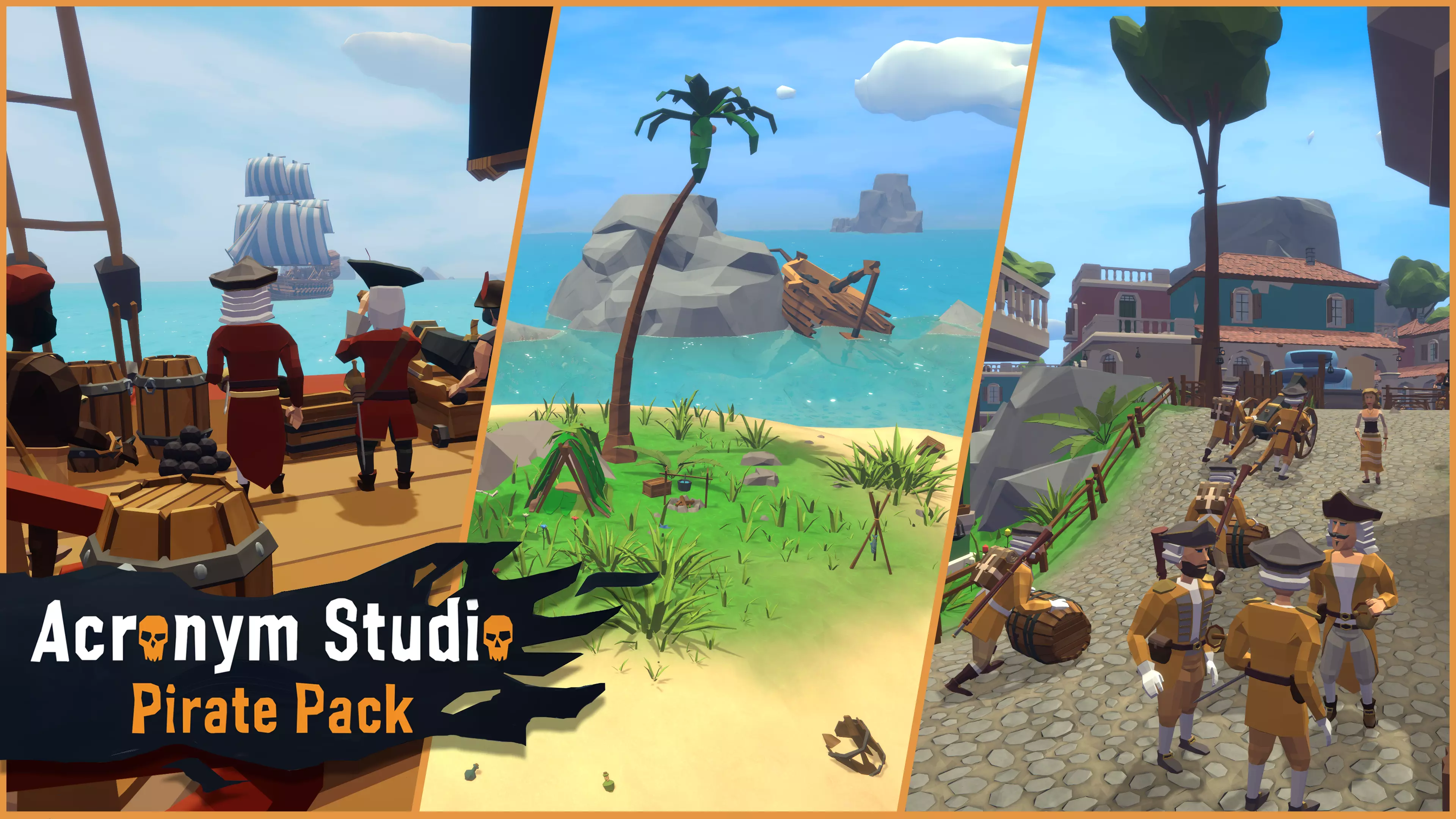 Acronym - Pirate Pack Low-poly 3D model_0
