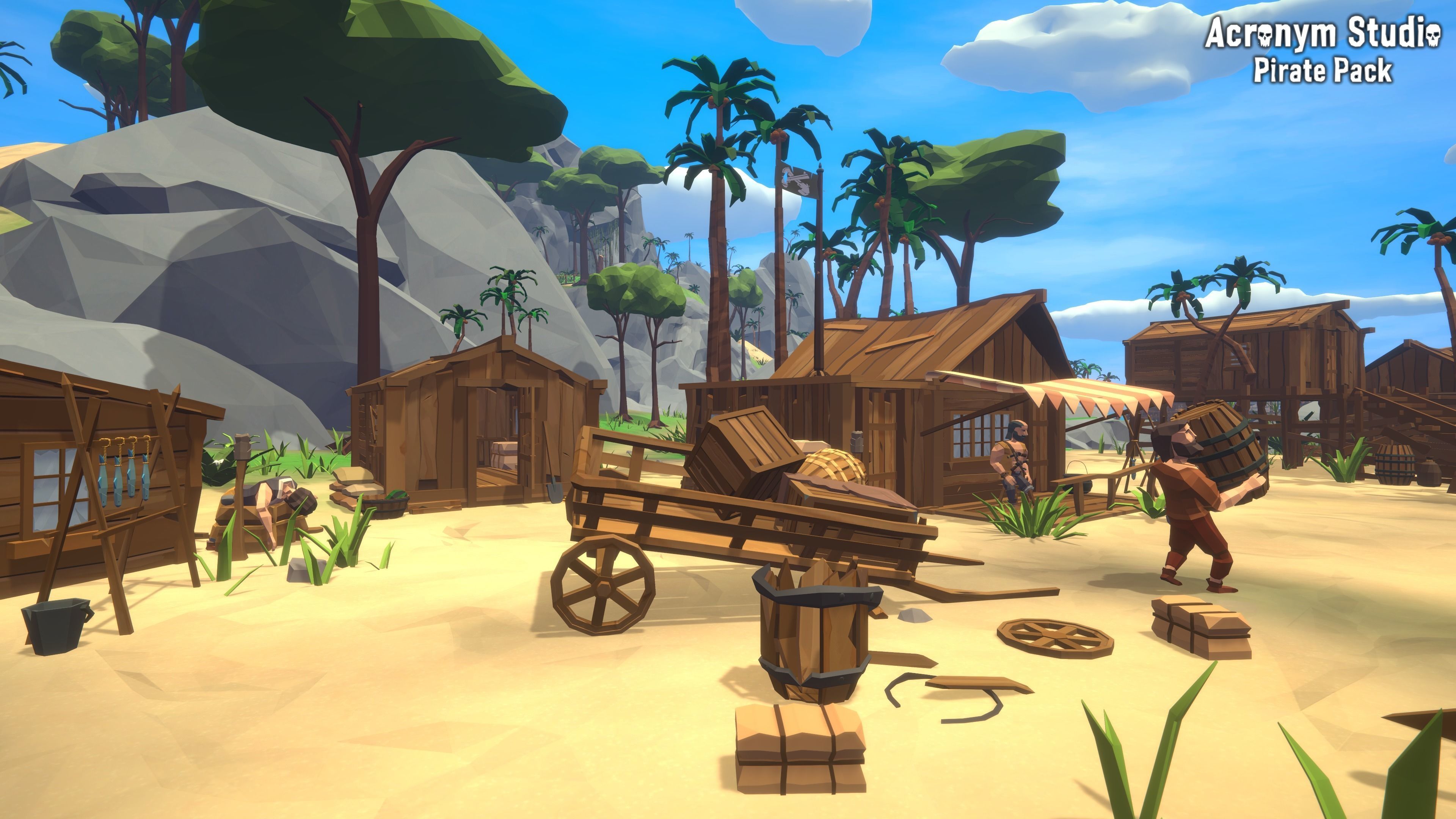 Acronym - Pirate Pack Low-poly 3D model_12