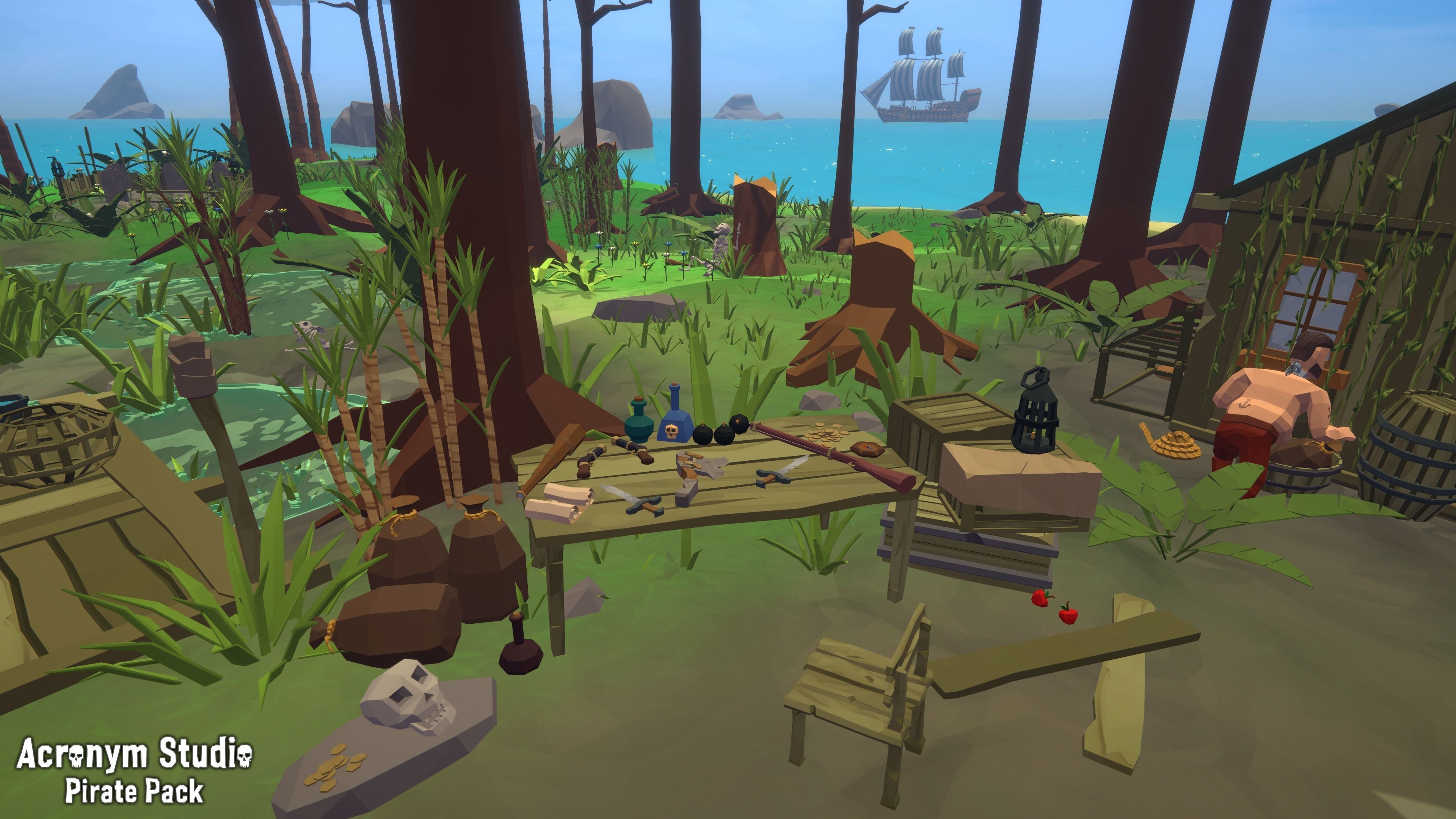 Acronym - Pirate Pack Low-poly 3D model_16