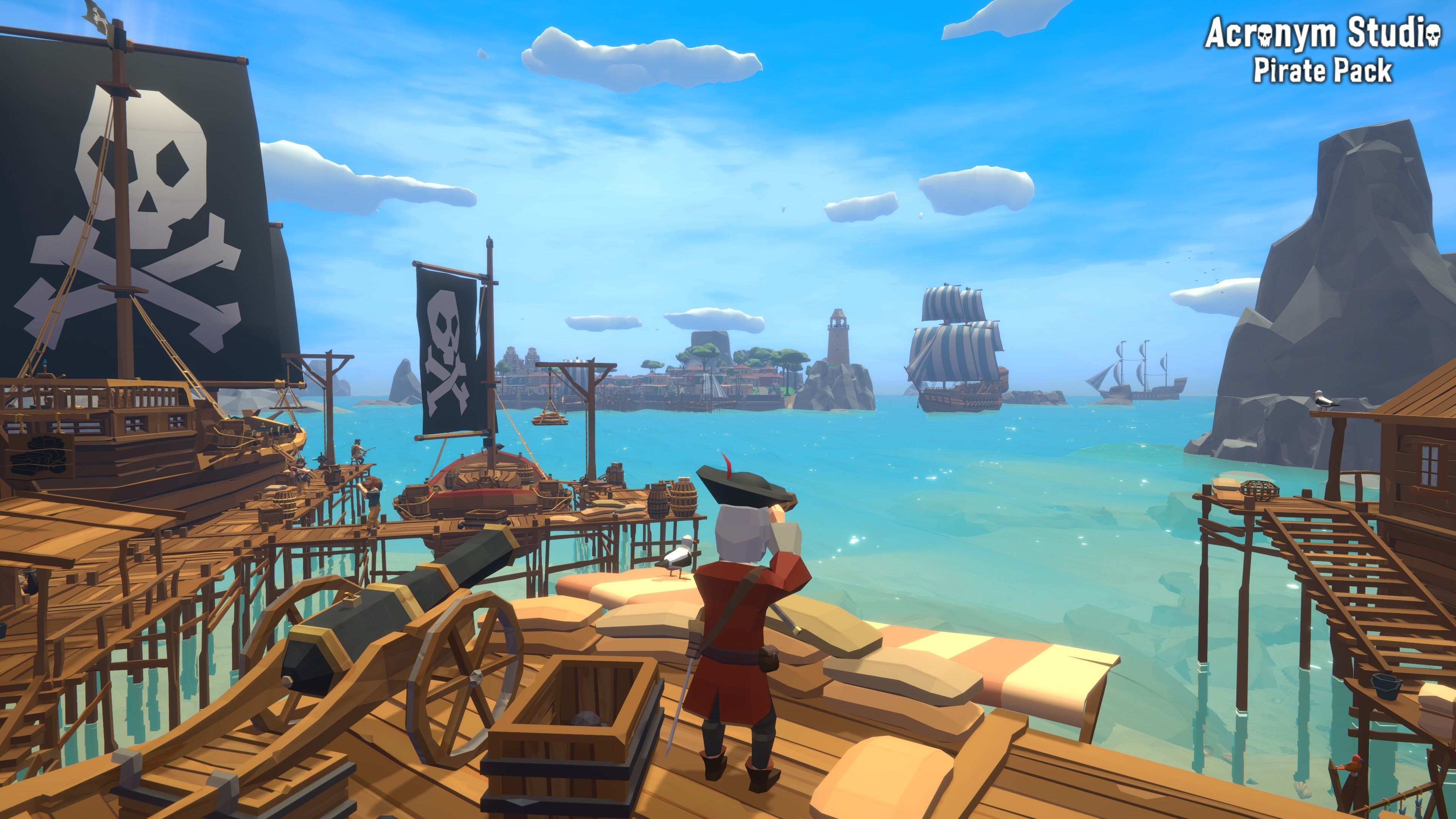 Acronym - Pirate Pack Low-poly 3D model_7