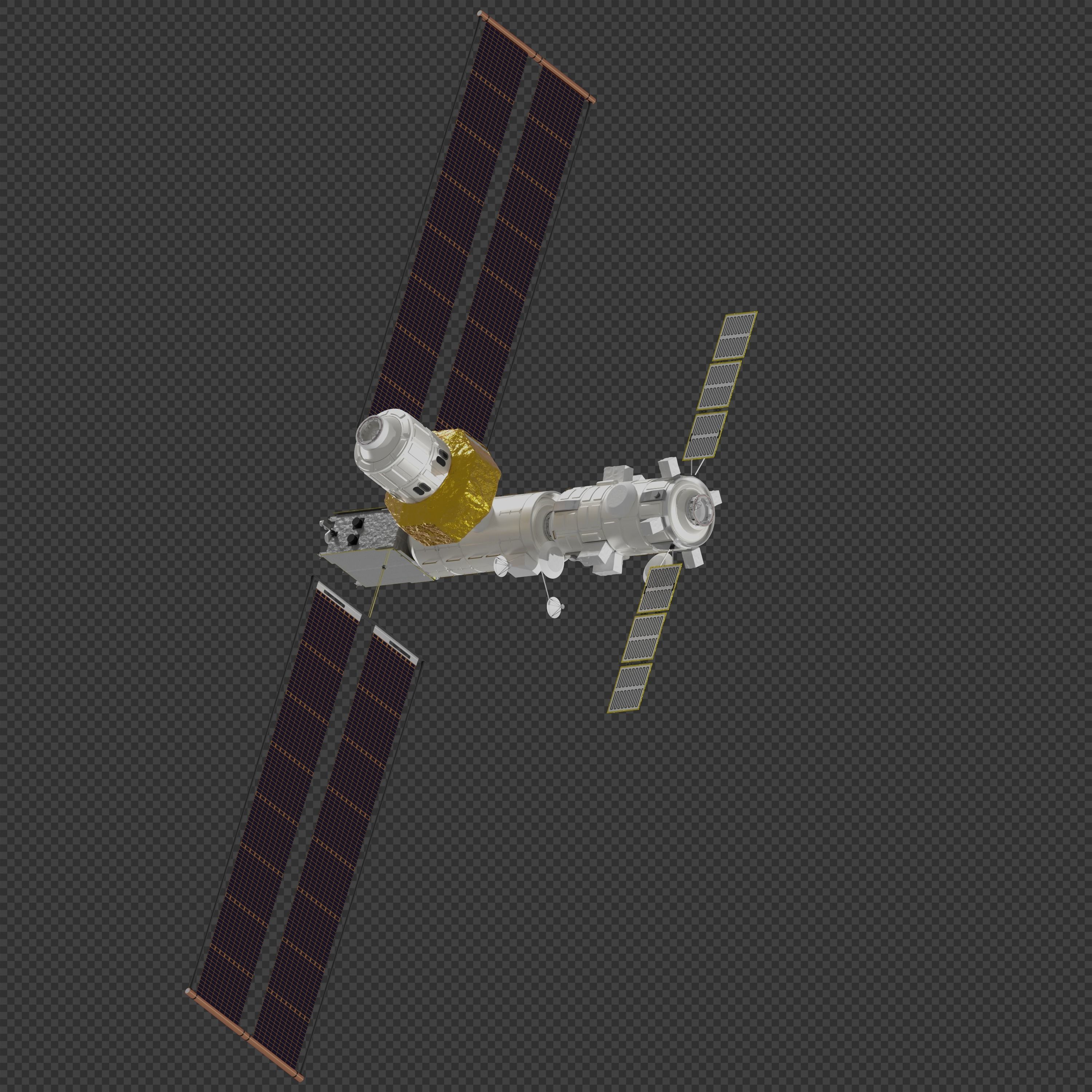 Lunar Gateway Space Station 3D model_2