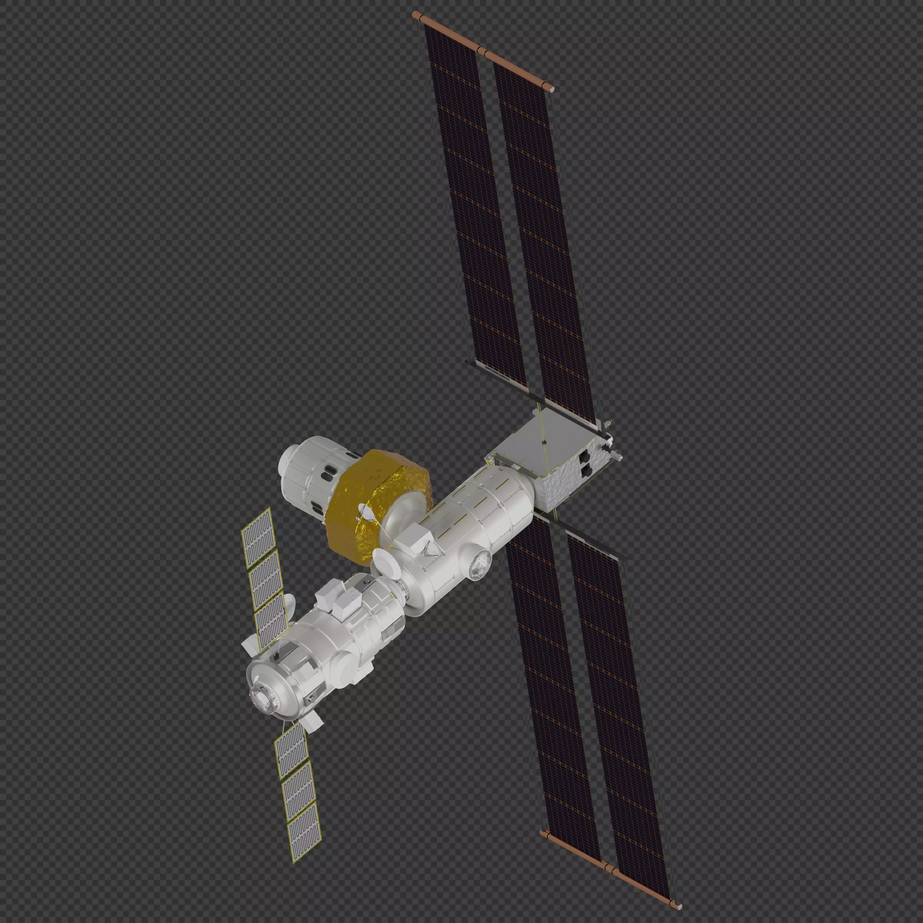 Lunar Gateway Space Station 3D model_0
