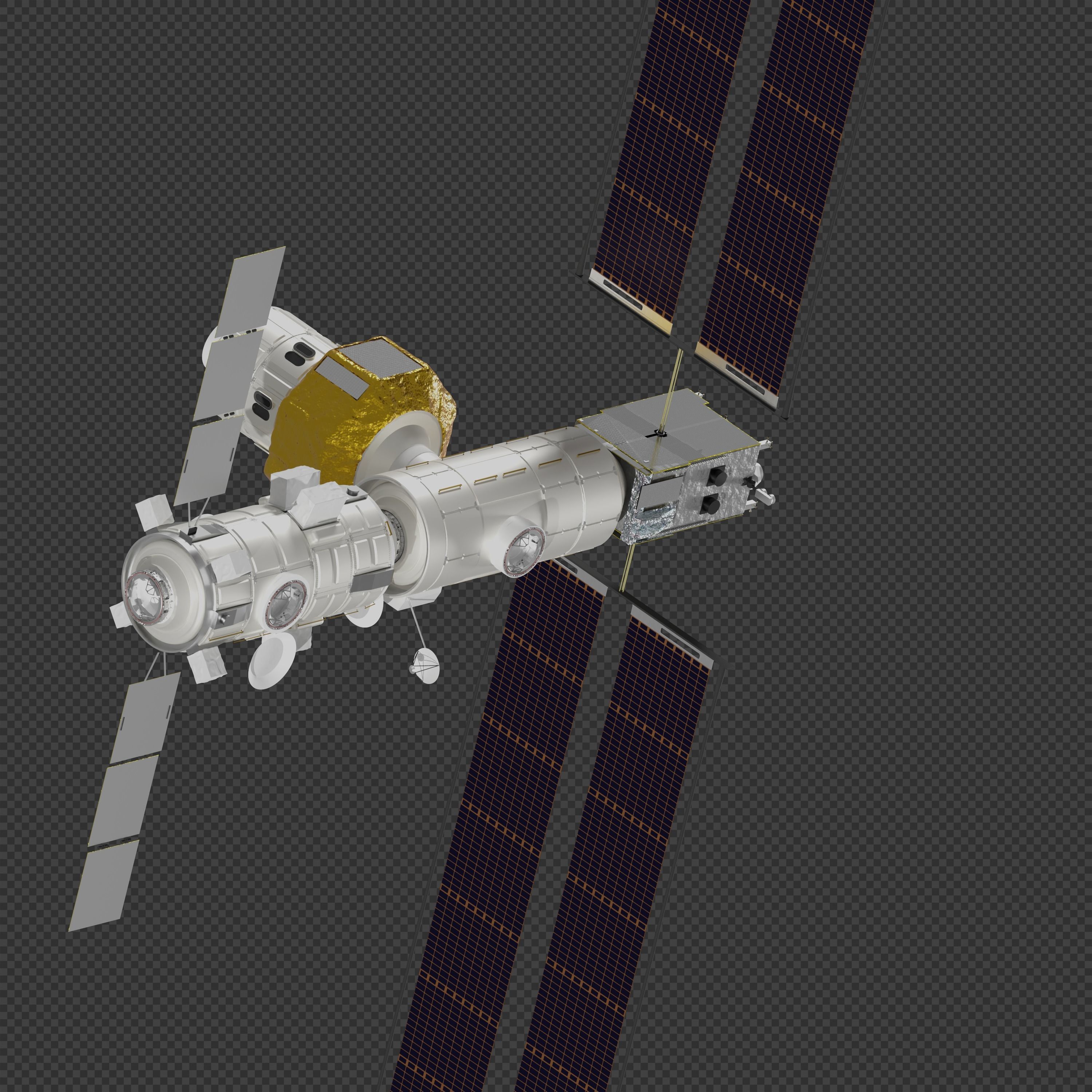 Lunar Gateway Space Station 3D model_1