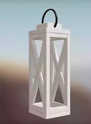 Lantern White Wood