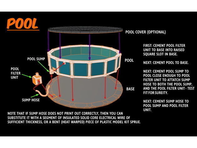 Deluxe Pool Set in HO Scale Free 3D print model_76