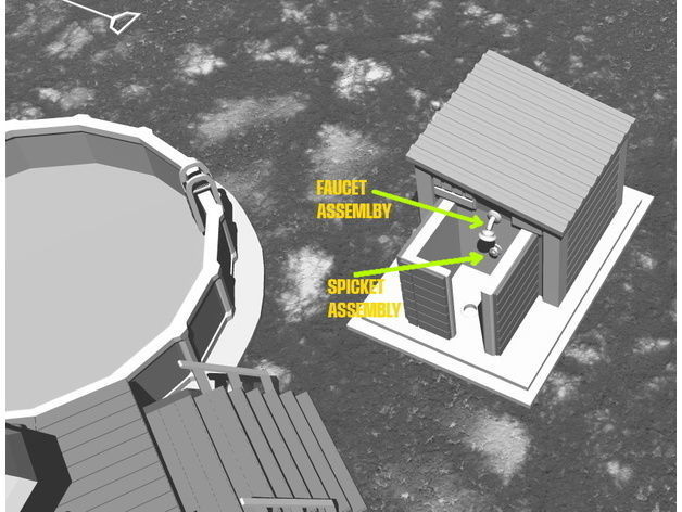Deluxe Pool Set in HO Scale Free 3D print model_70