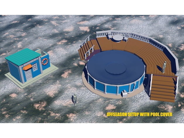 Deluxe Pool Set in HO Scale Free 3D print model_61