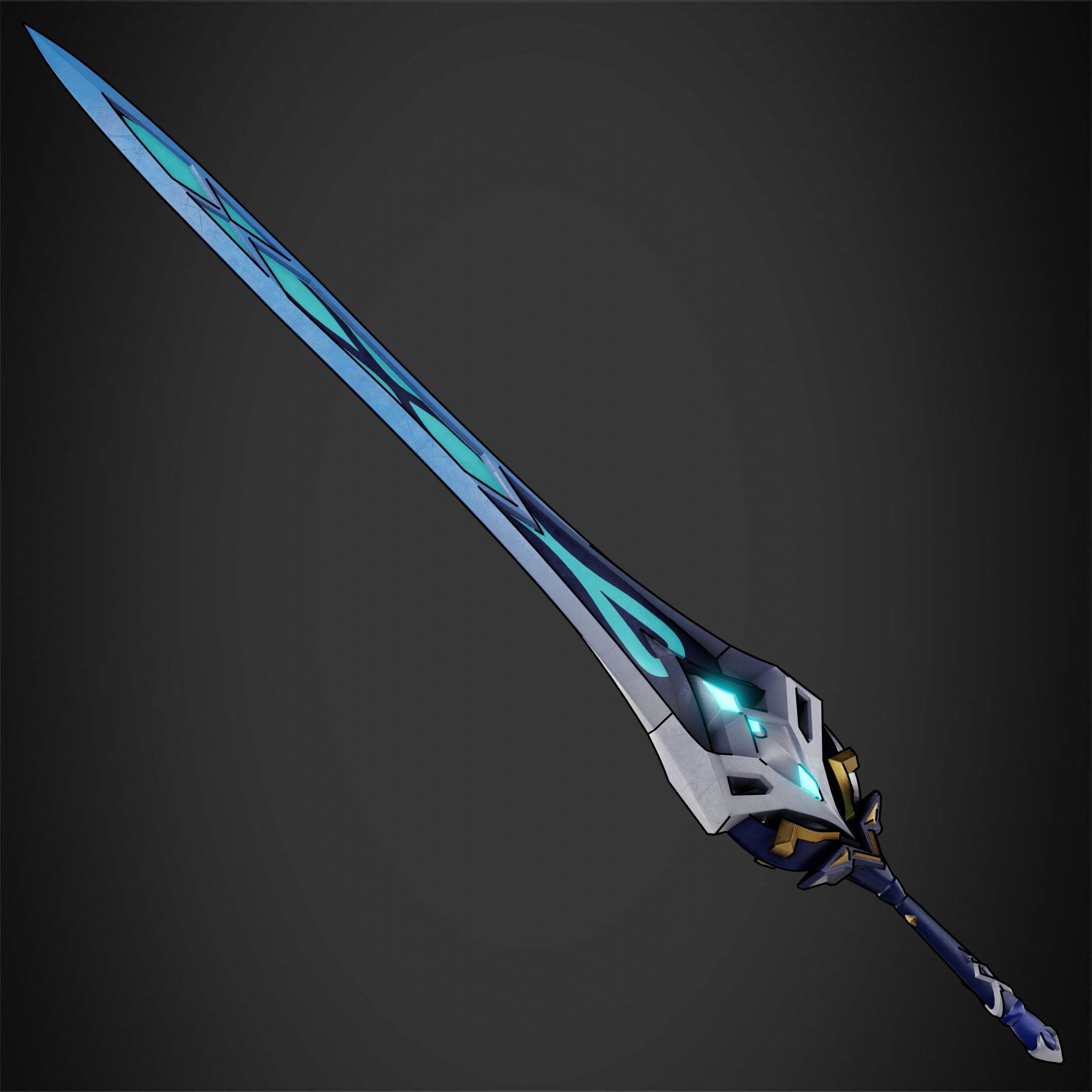 Genshin Impact Wolf Fang for Cosplay 3D print model_5