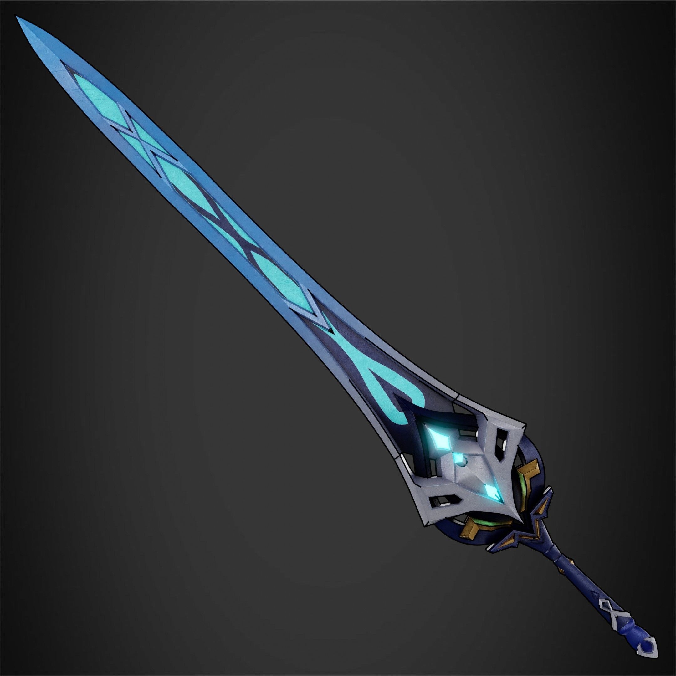 Genshin Impact Wolf Fang for Cosplay 3D print model_6