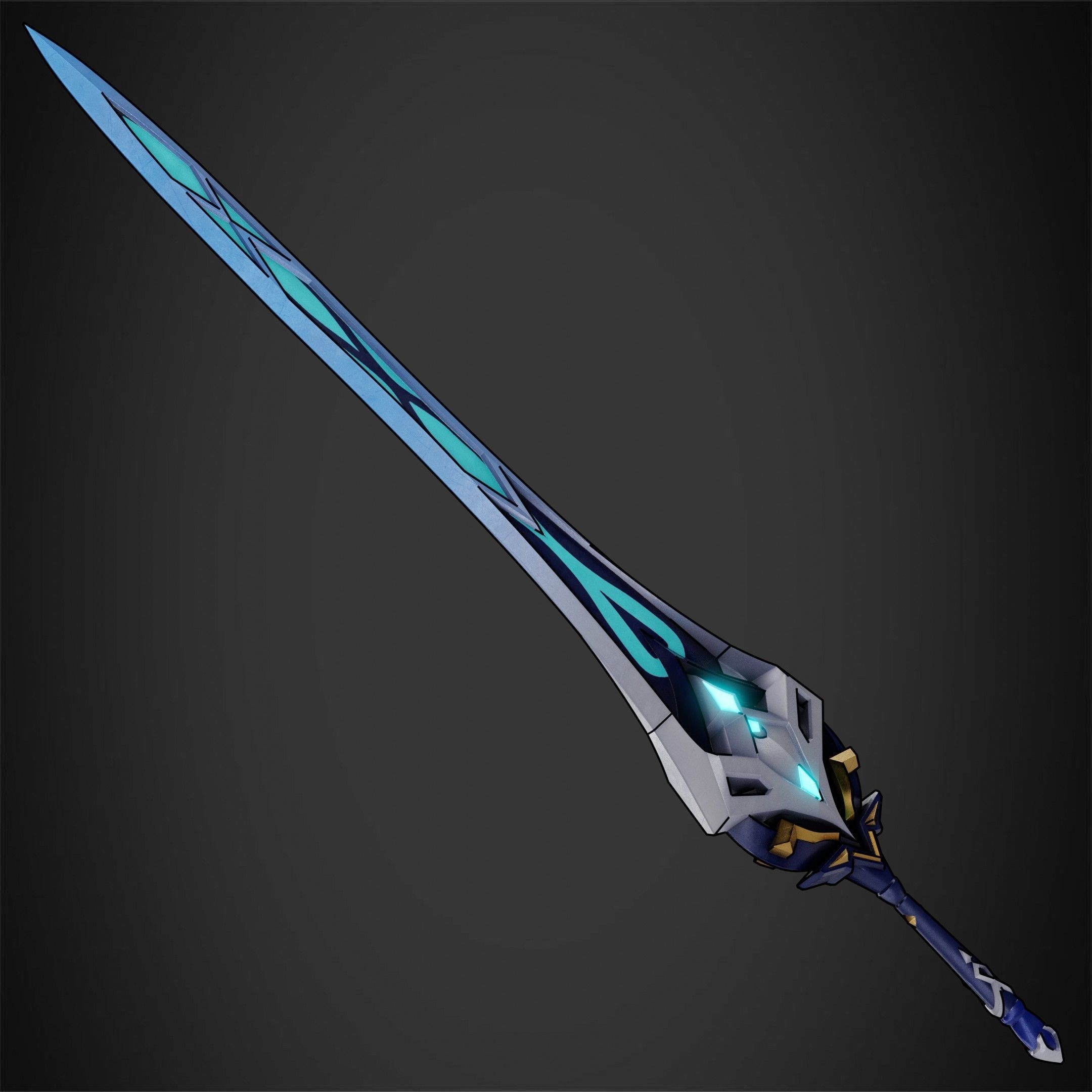 Genshin Impact Wolf Fang for Cosplay 3D print model_9