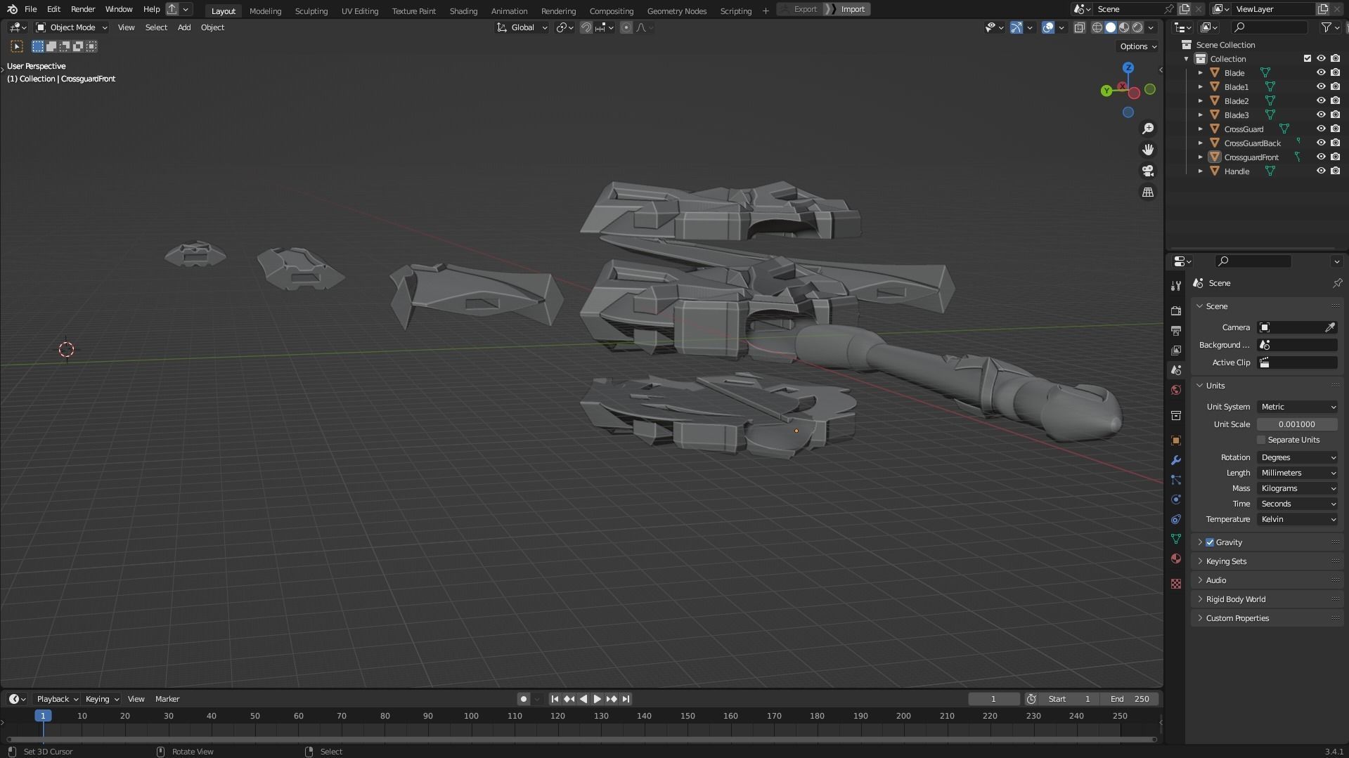 Genshin Impact Wolf Fang for Cosplay 3D print model_11