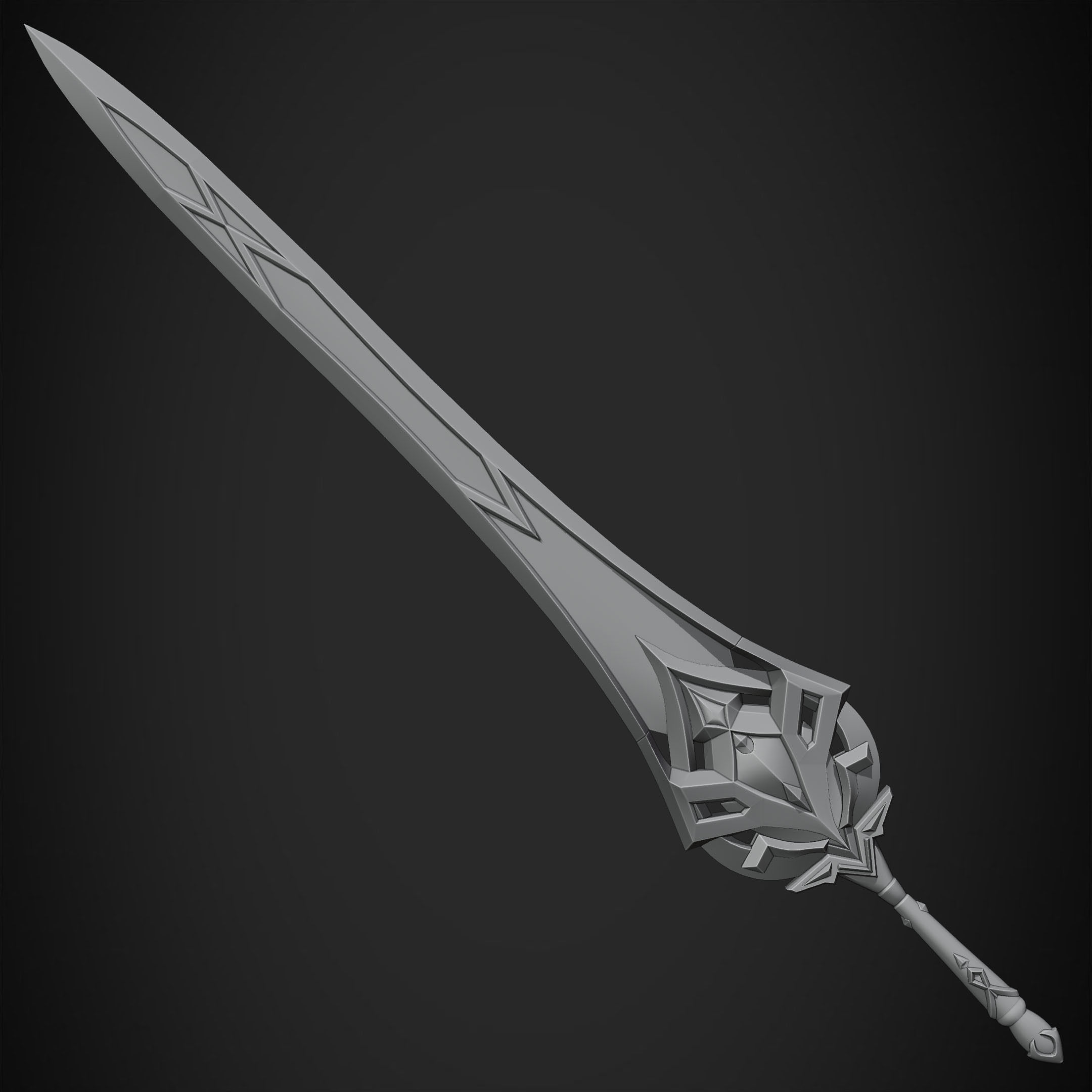 Genshin Impact Wolf Fang for Cosplay 3D print model_14