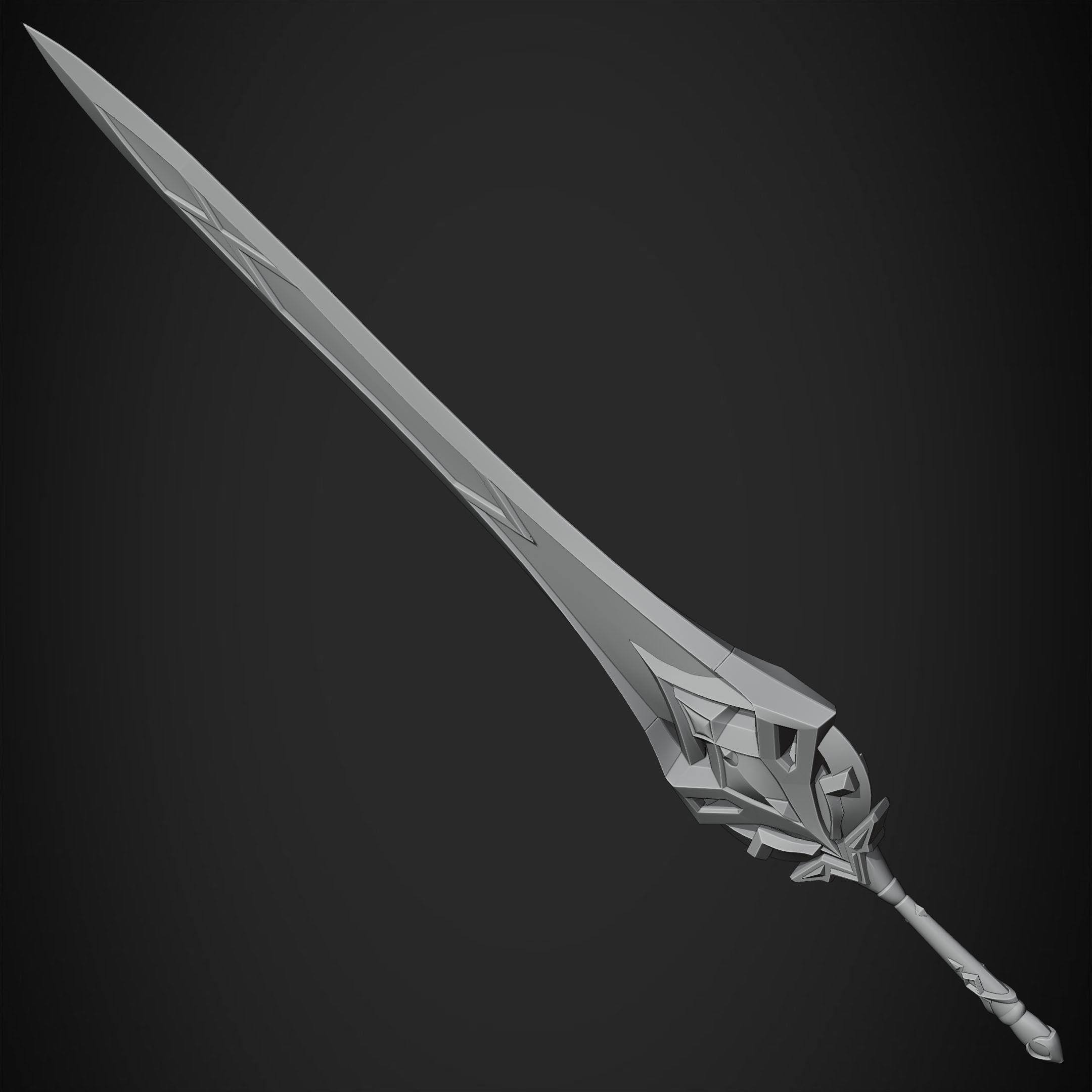 Genshin Impact Wolf Fang for Cosplay 3D print model_16