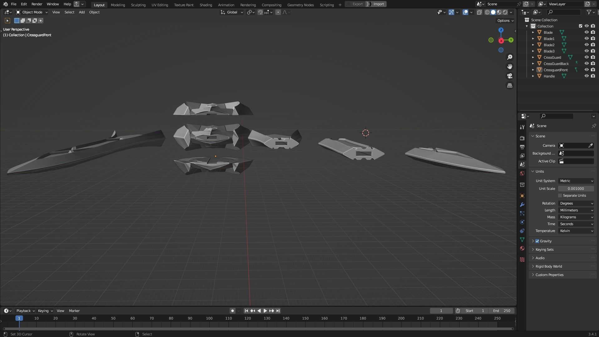 Genshin Impact Wolf Fang for Cosplay 3D print model_12