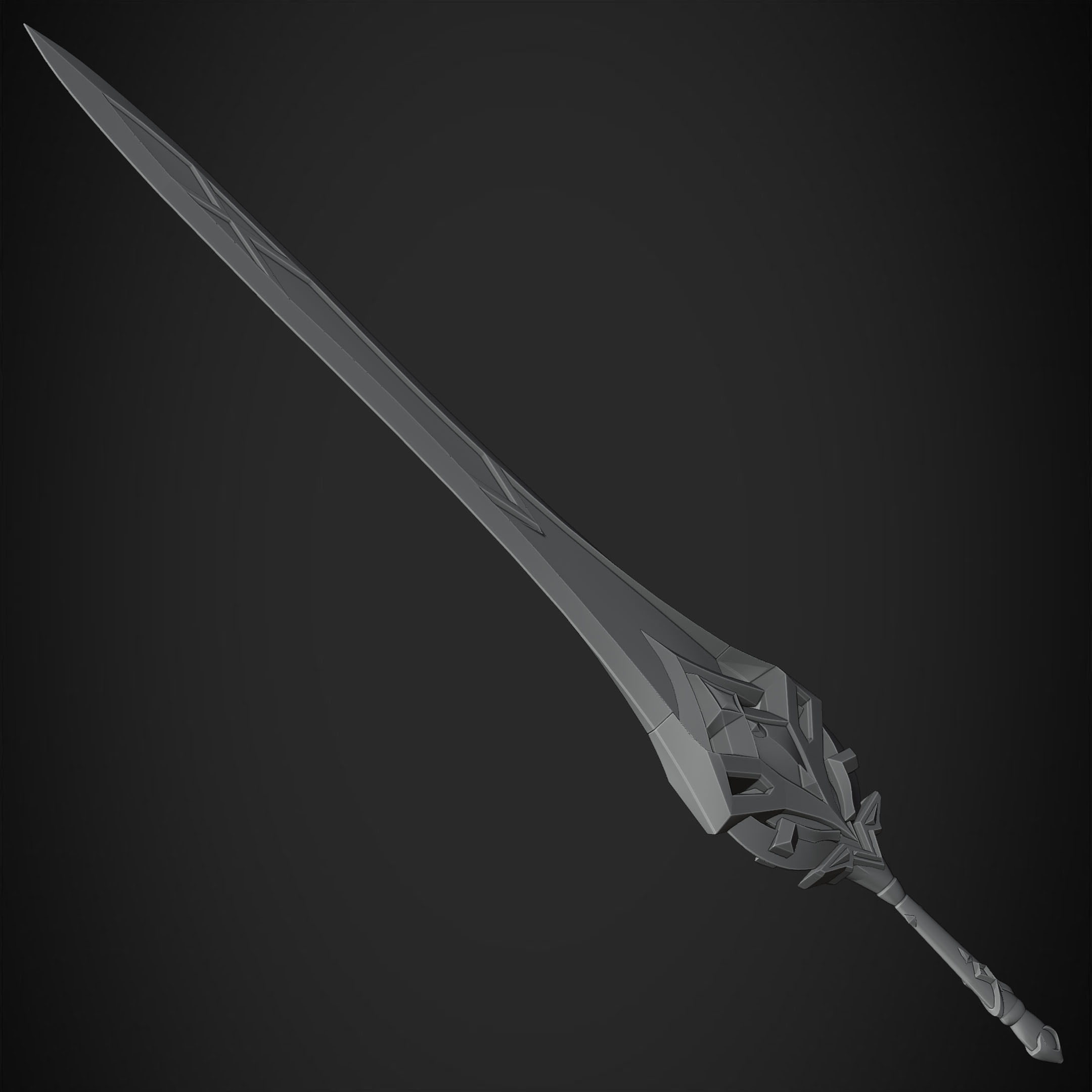 Genshin Impact Wolf Fang for Cosplay 3D print model_18