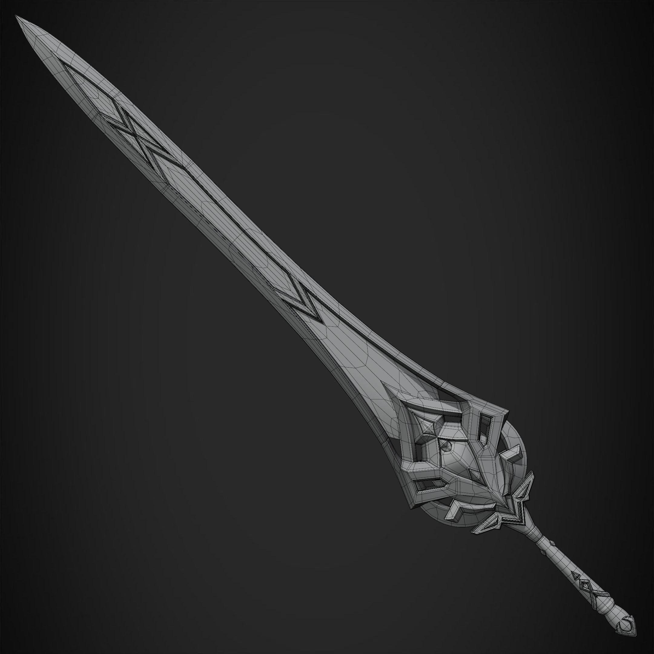 Genshin Impact Wolf Fang for Cosplay 3D print model_15