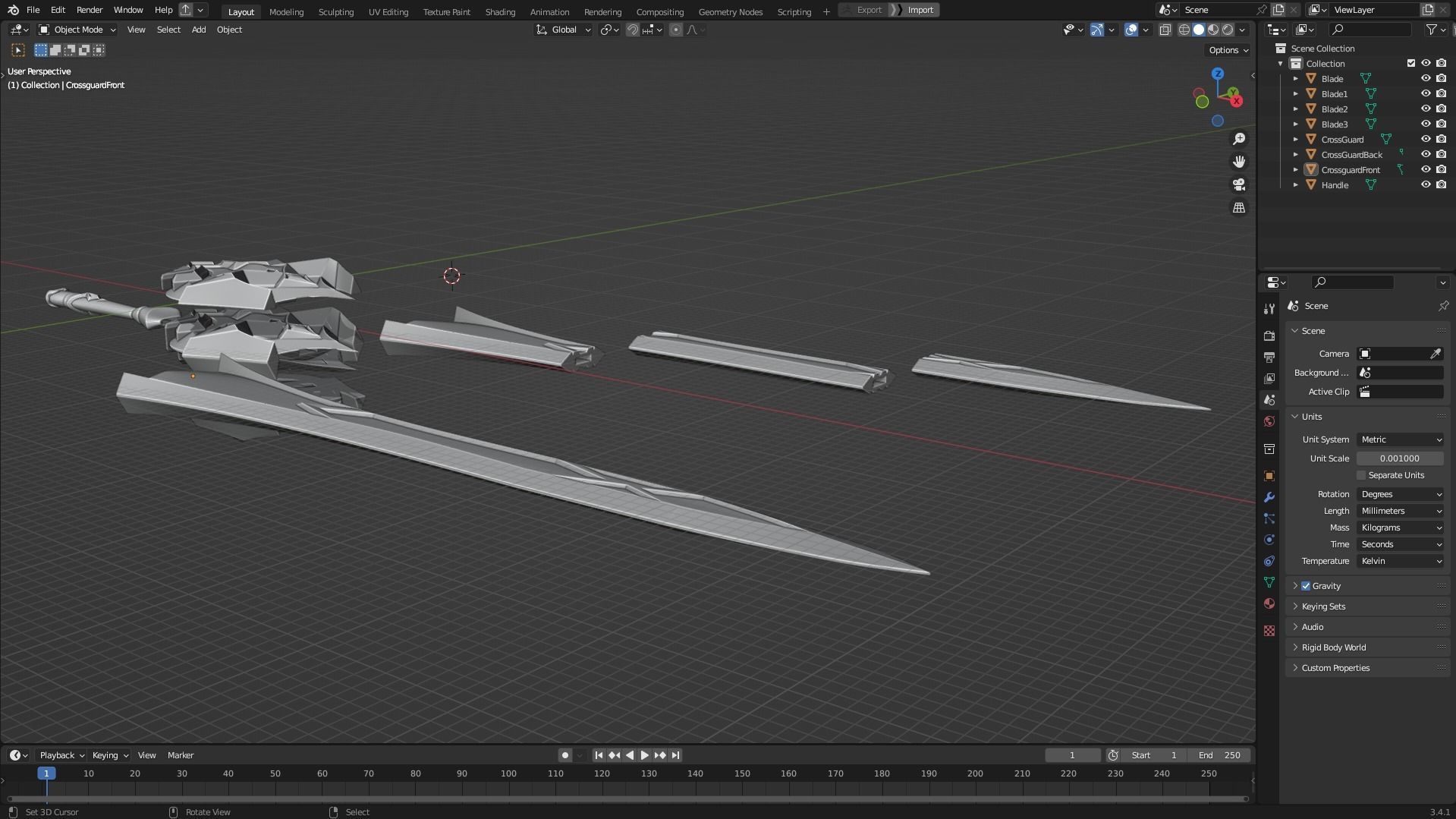 Genshin Impact Wolf Fang for Cosplay 3D print model_13