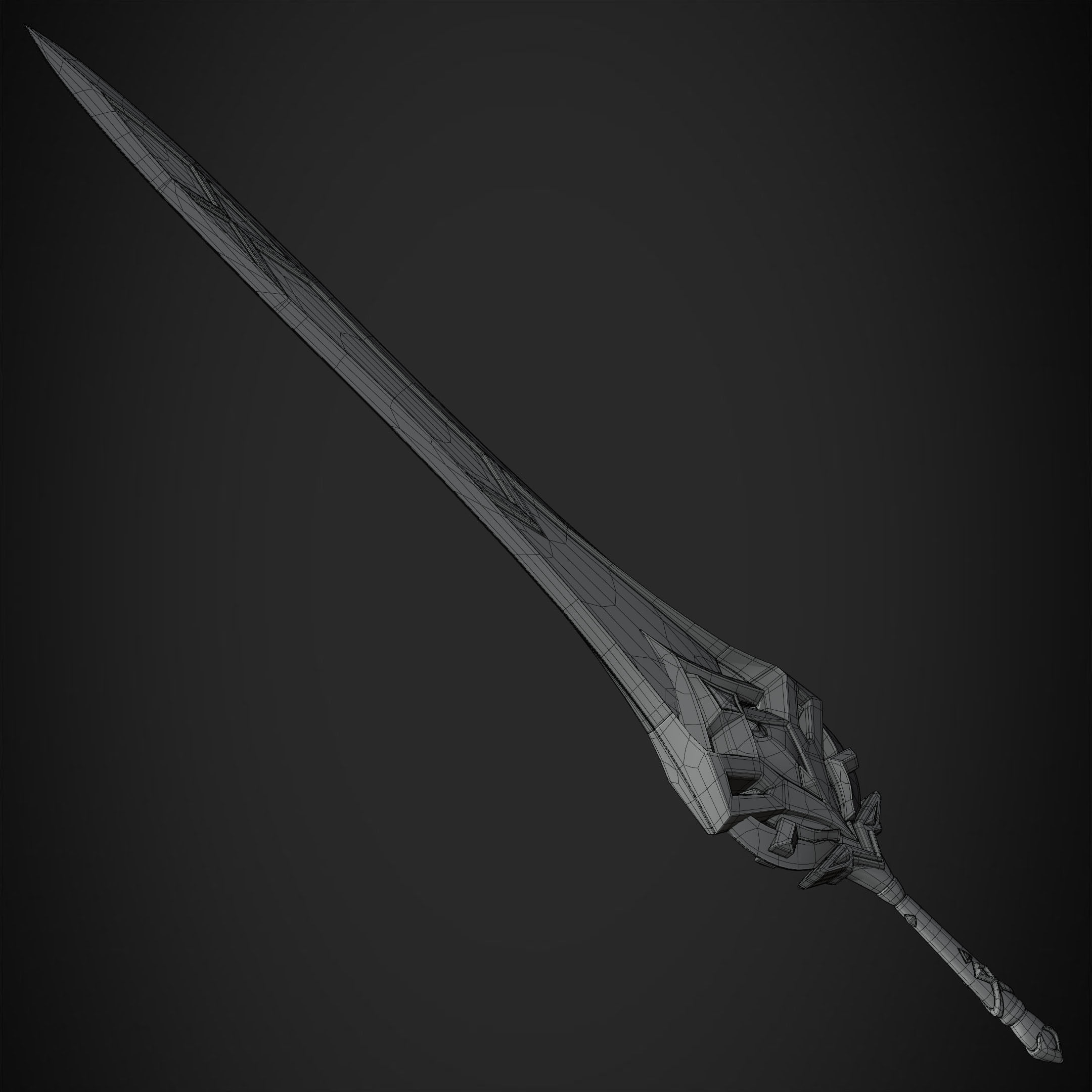 Genshin Impact Wolf Fang for Cosplay 3D print model_19