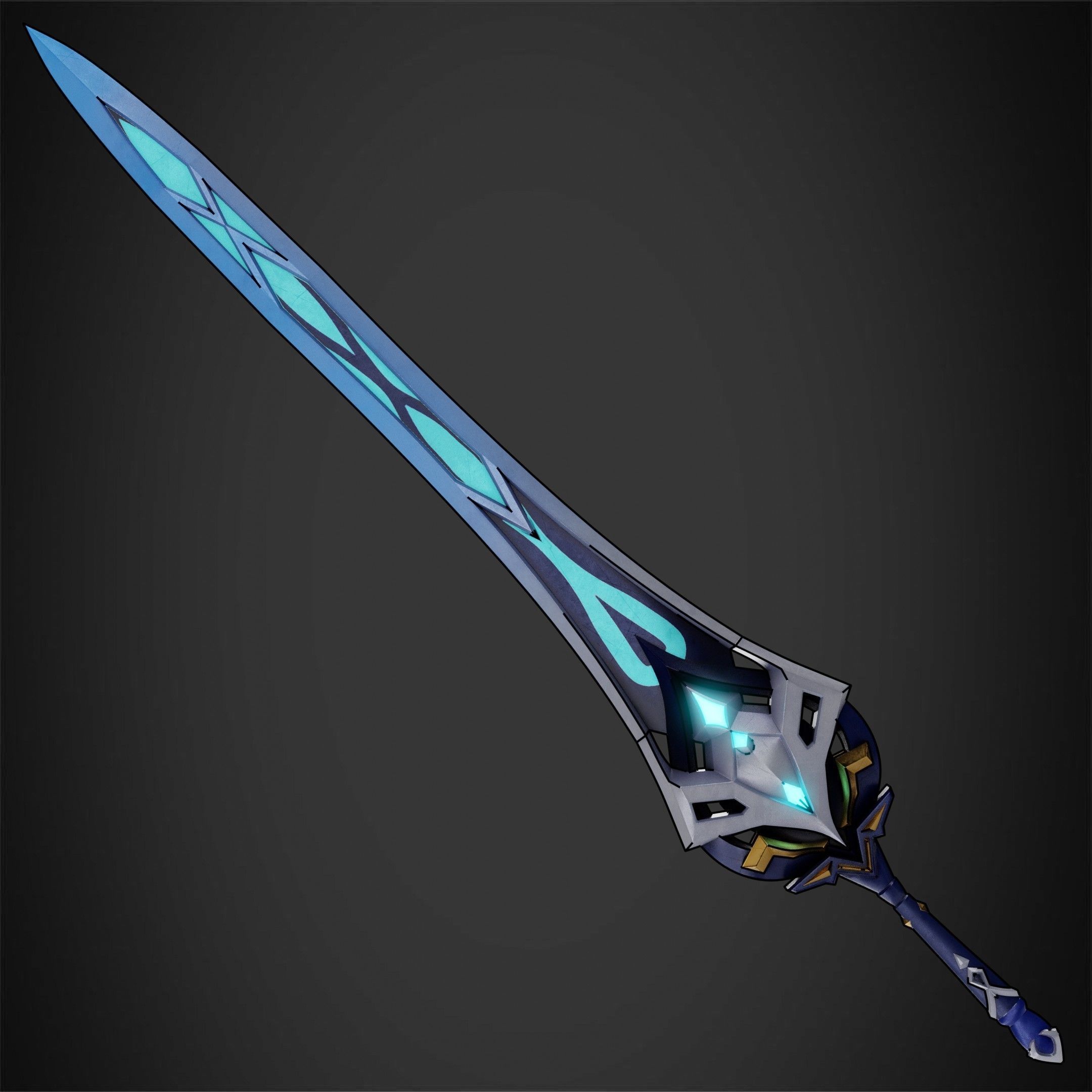 Genshin Impact Wolf Fang for Cosplay 3D print model_2