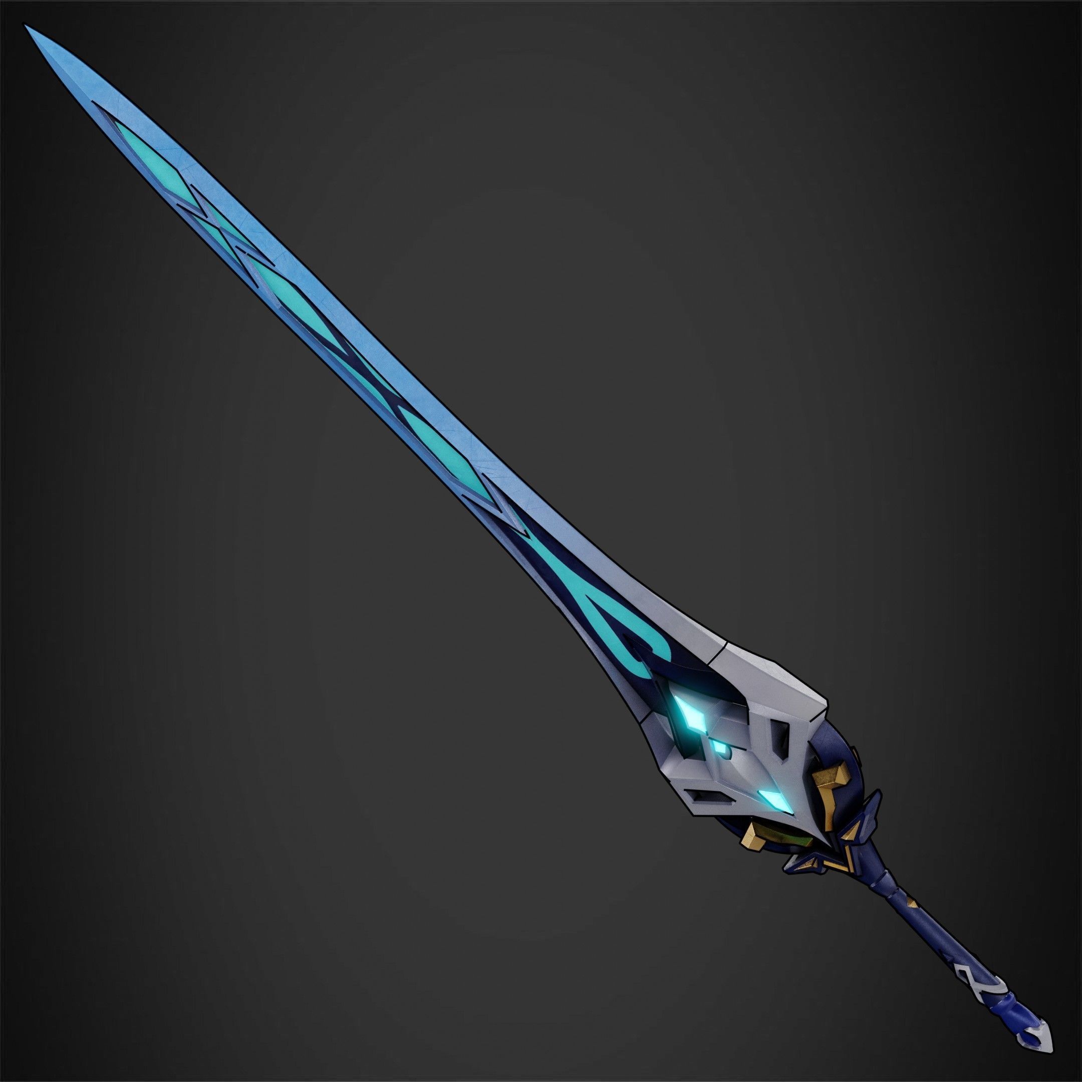 Genshin Impact Wolf Fang for Cosplay 3D print model_7