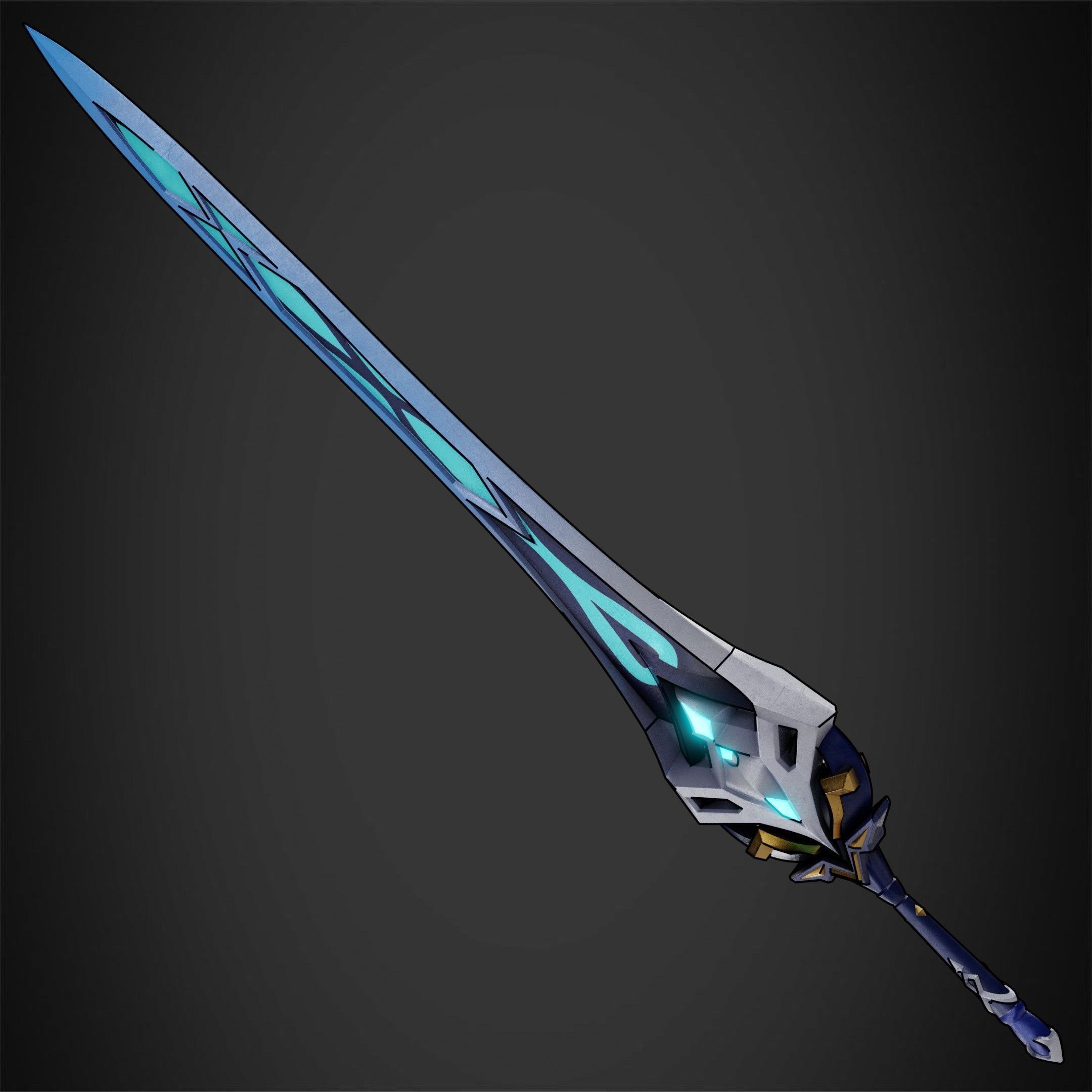 Genshin Impact Wolf Fang for Cosplay 3D print model_3