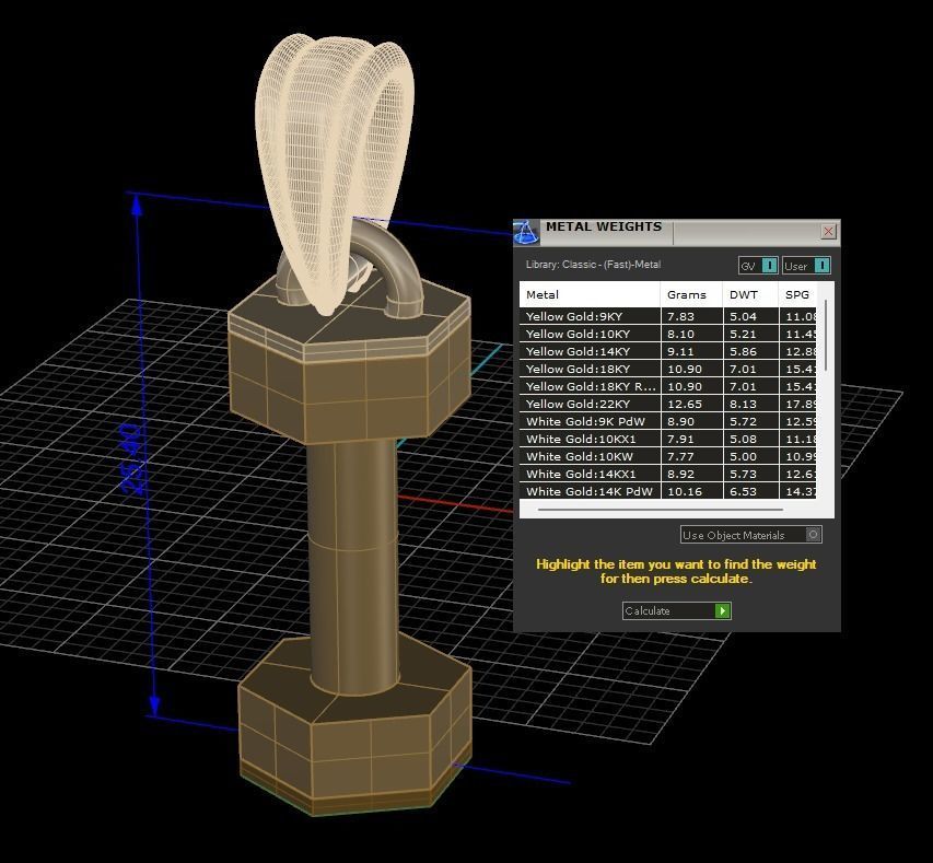 Dumbbell pendant  3D print model_5