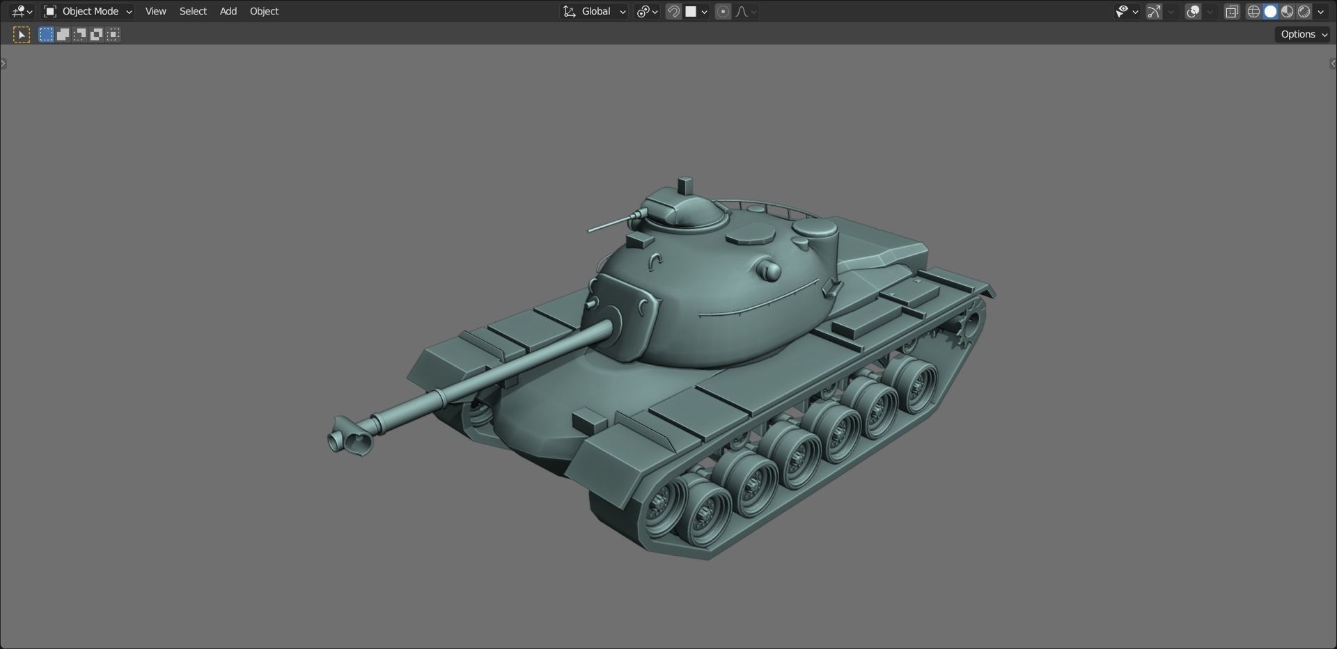 43 Tanks Base Mesh Low-poly 3D model_108