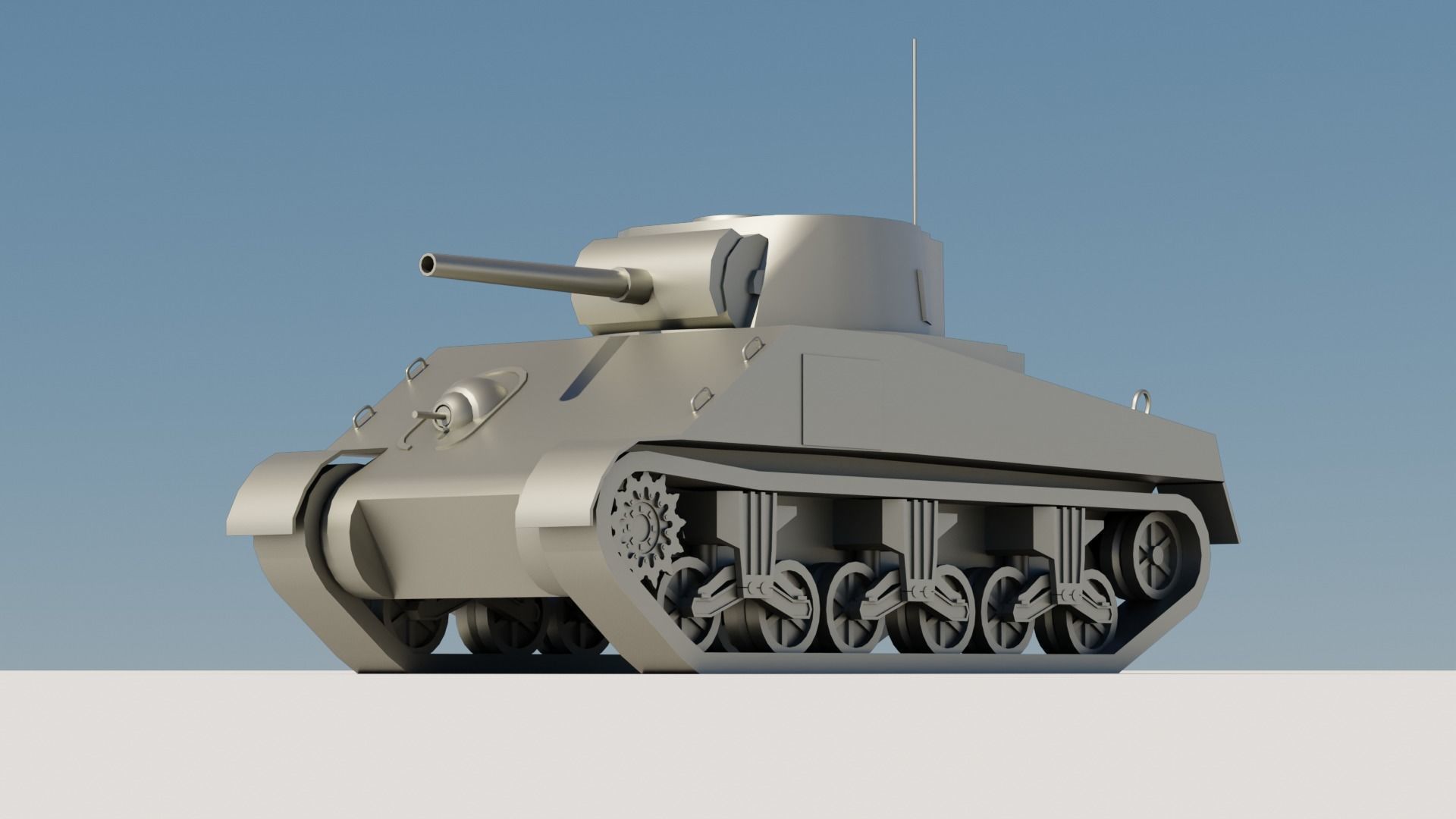 43 Tanks Base Mesh Low-poly 3D model_62