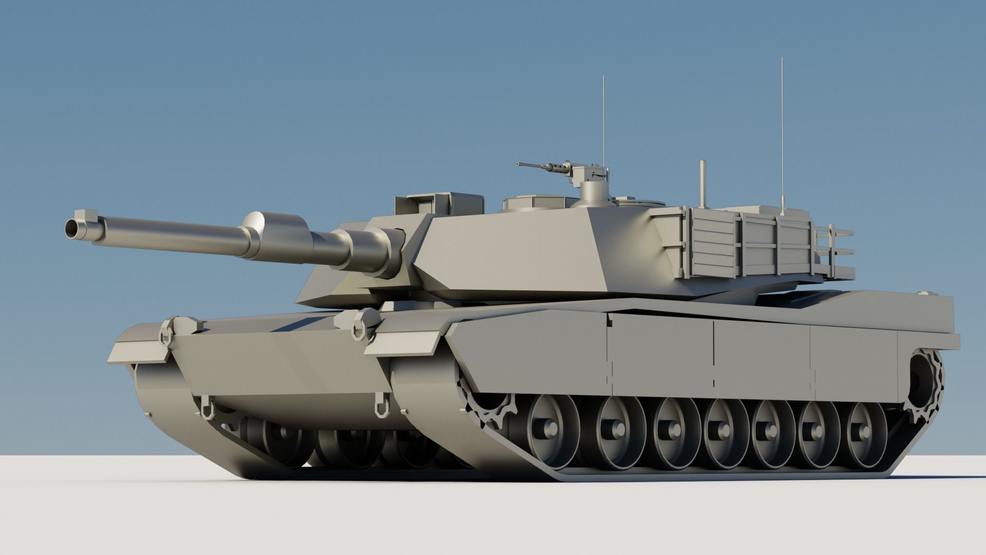 43 Tanks Base Mesh Low-poly 3D model_2