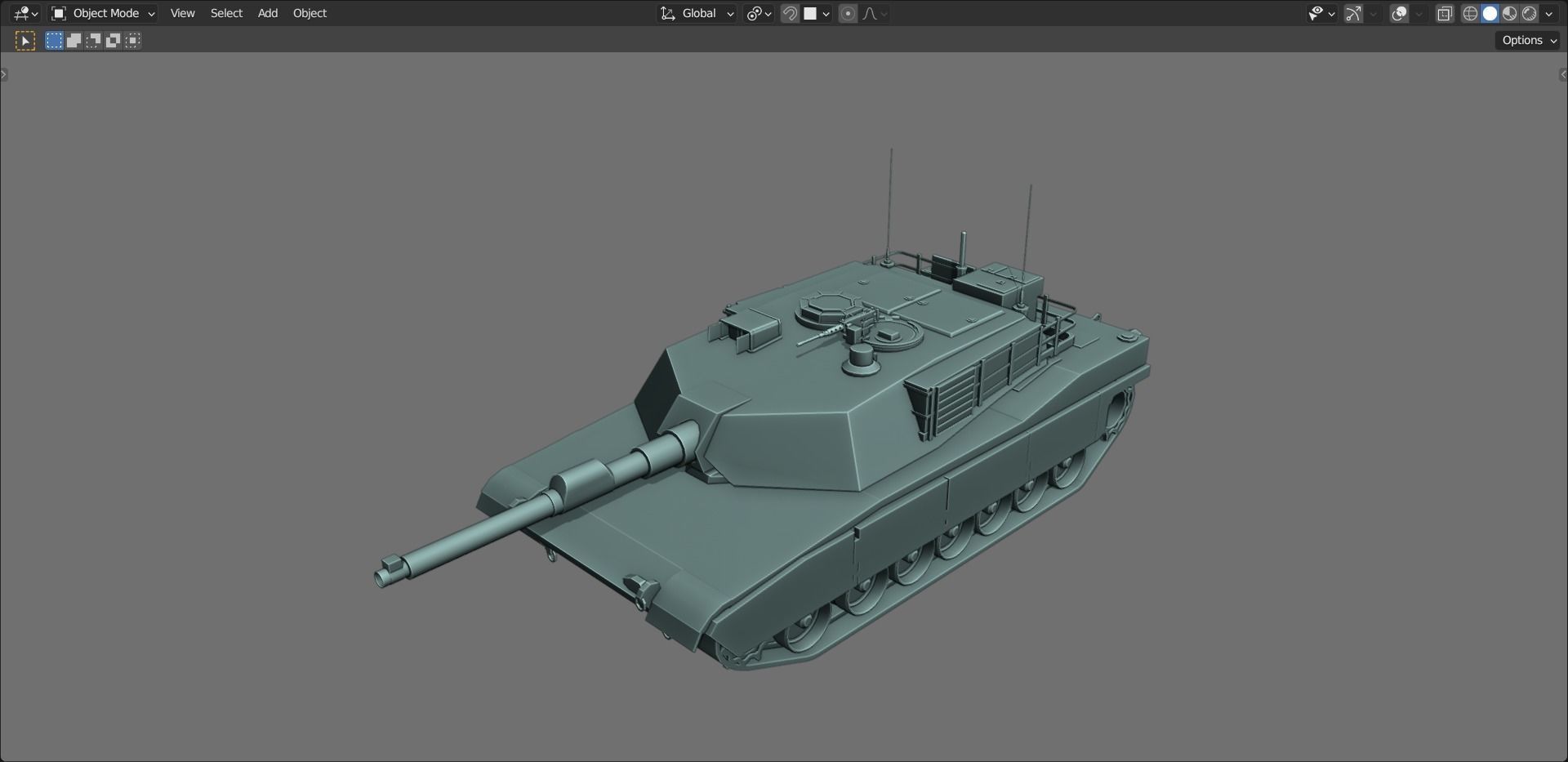 43 Tanks Base Mesh Low-poly 3D model_104