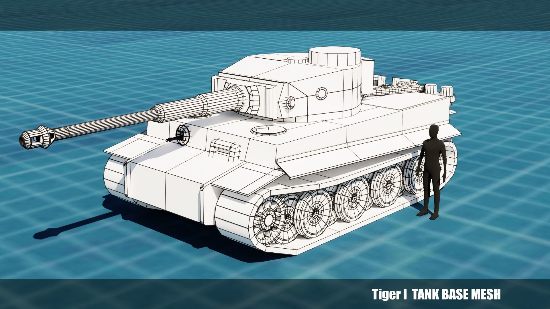 43 Tanks Base Mesh Low-poly 3D model_29