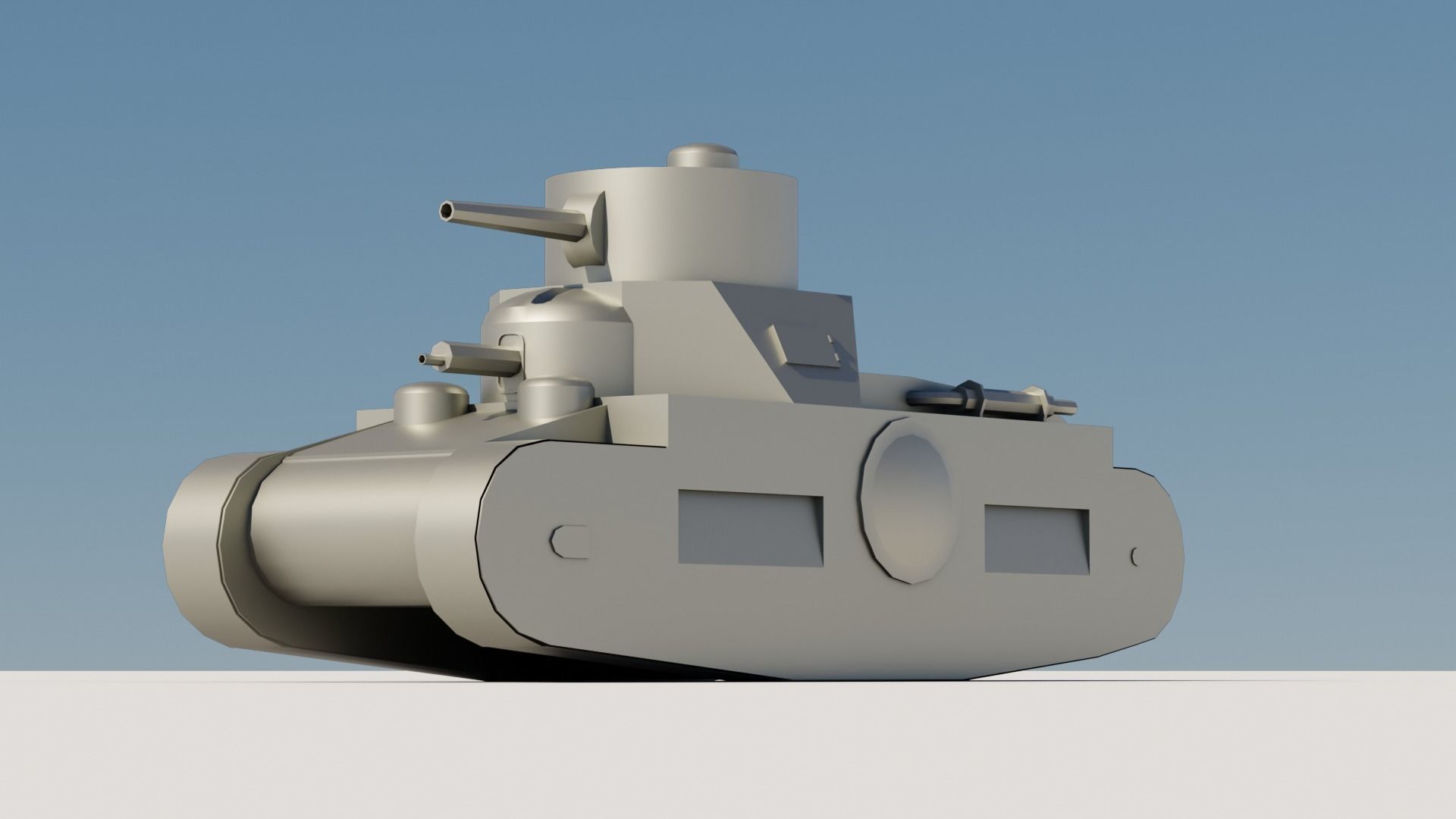 43 Tanks Base Mesh Low-poly 3D model_76