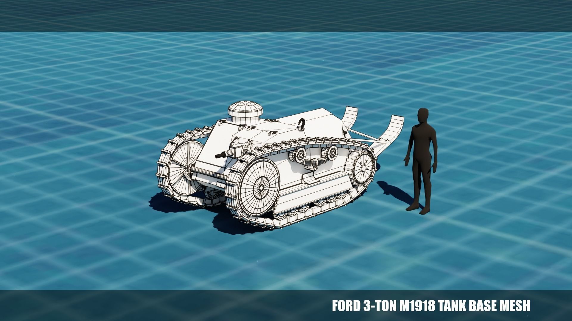 43 Tanks Base Mesh Low-poly 3D model_79