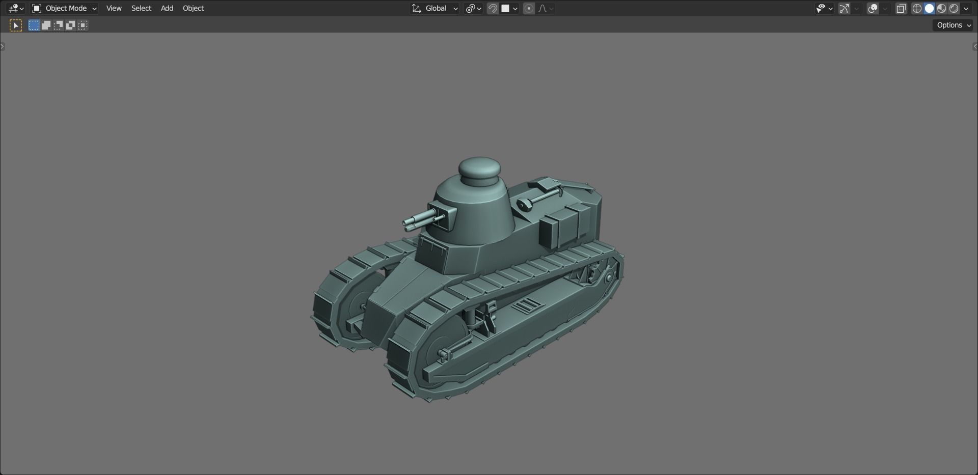 43 Tanks Base Mesh Low-poly 3D model_125