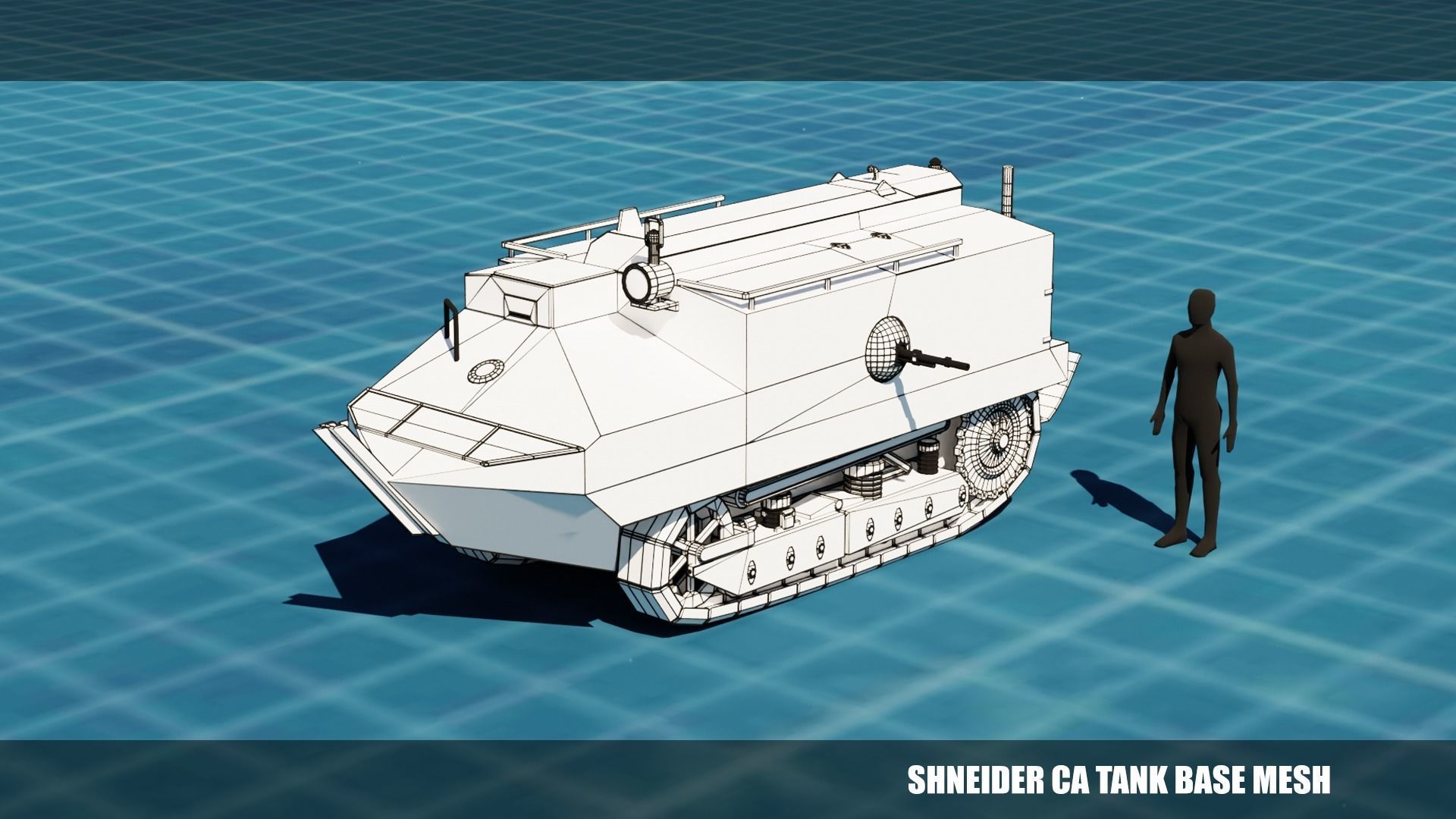 43 Tanks Base Mesh Low-poly 3D model_65