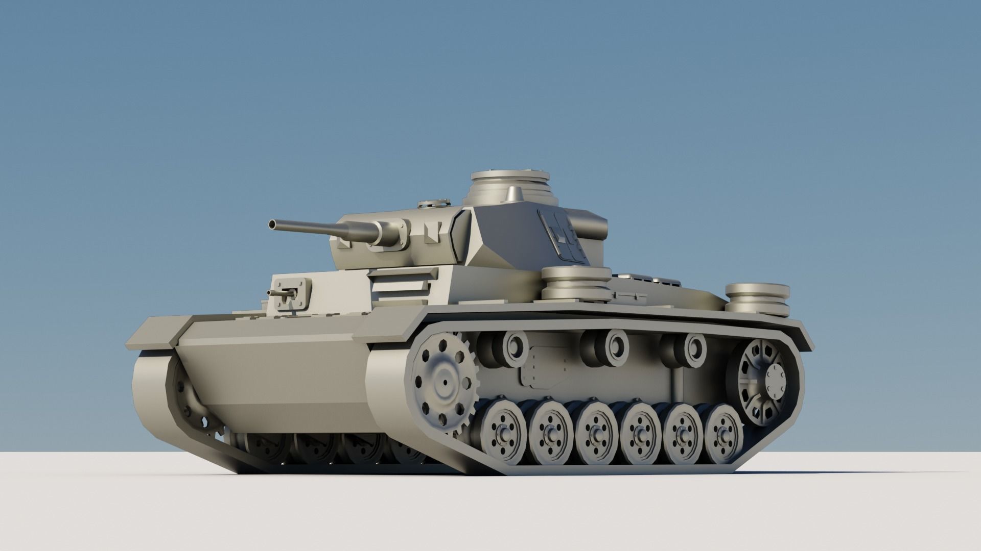 43 Tanks Base Mesh Low-poly 3D model_54