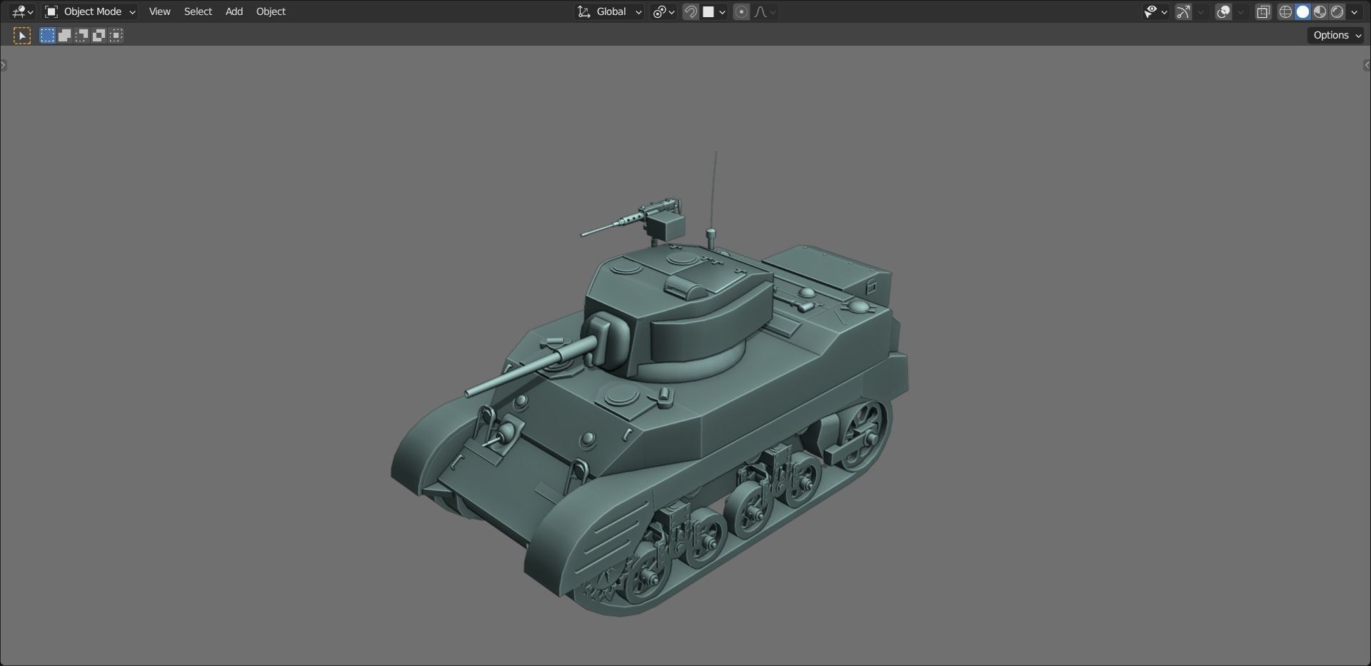 43 Tanks Base Mesh Low-poly 3D model_107