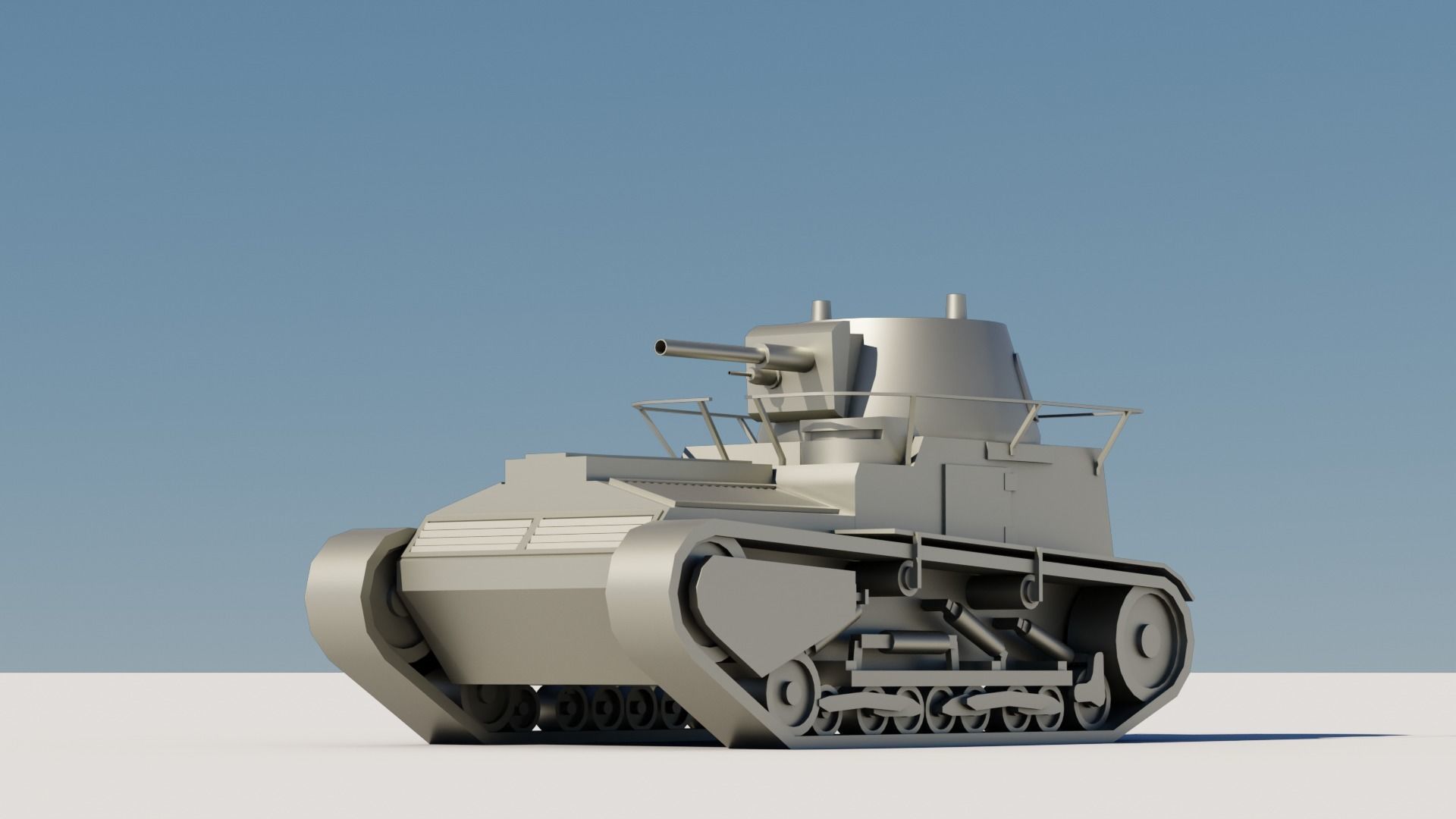 43 Tanks Base Mesh Low-poly 3D model_38