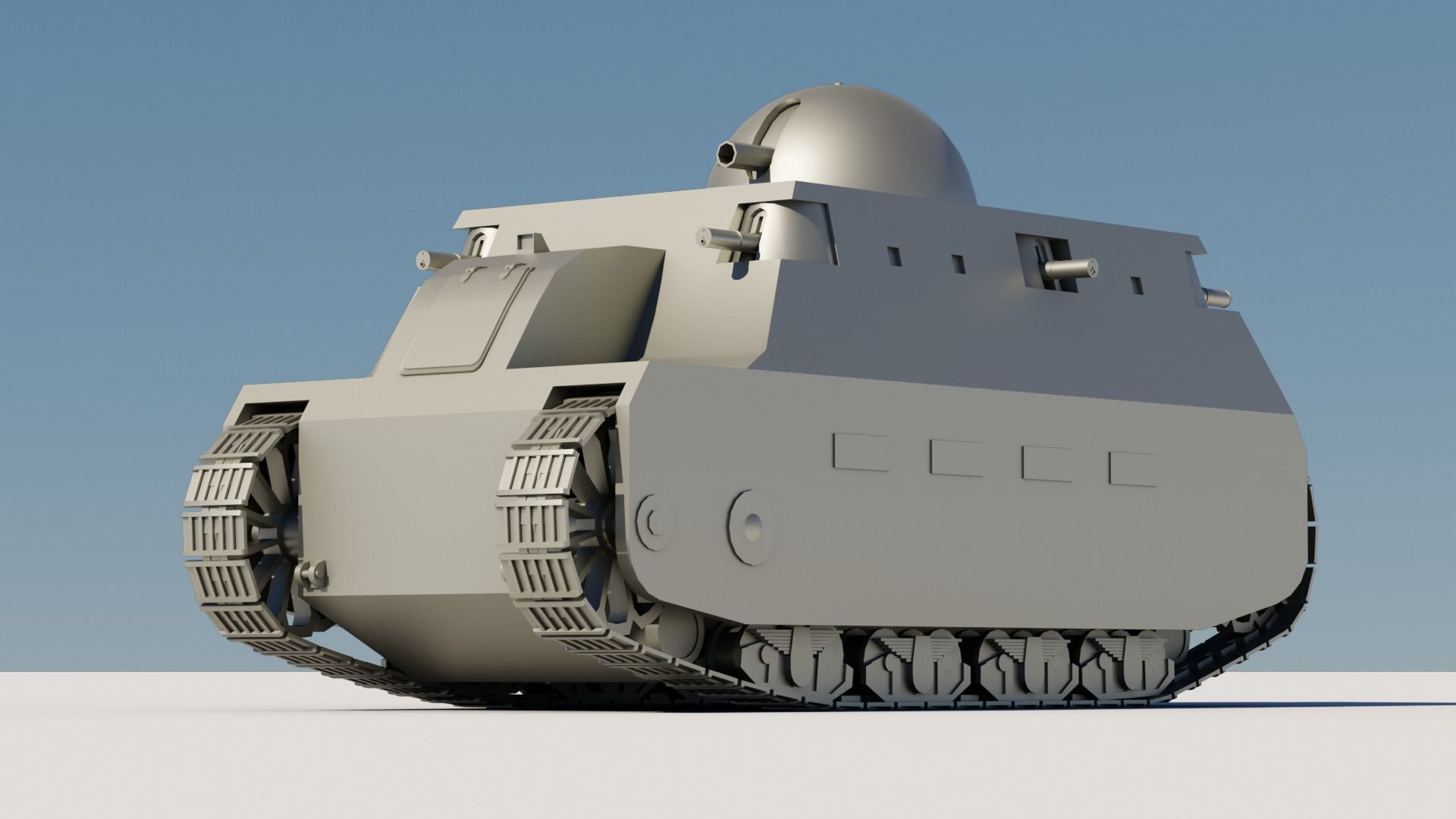 43 Tanks Base Mesh Low-poly 3D model_32
