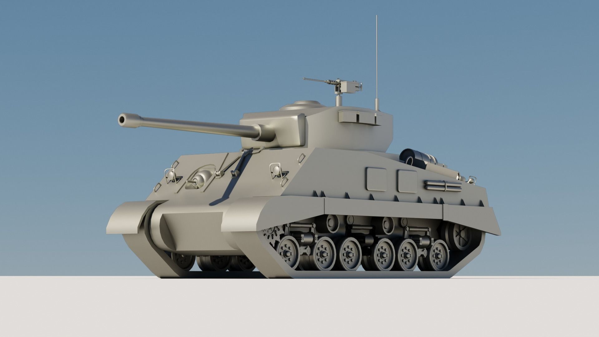 43 Tanks Base Mesh Low-poly 3D model_64