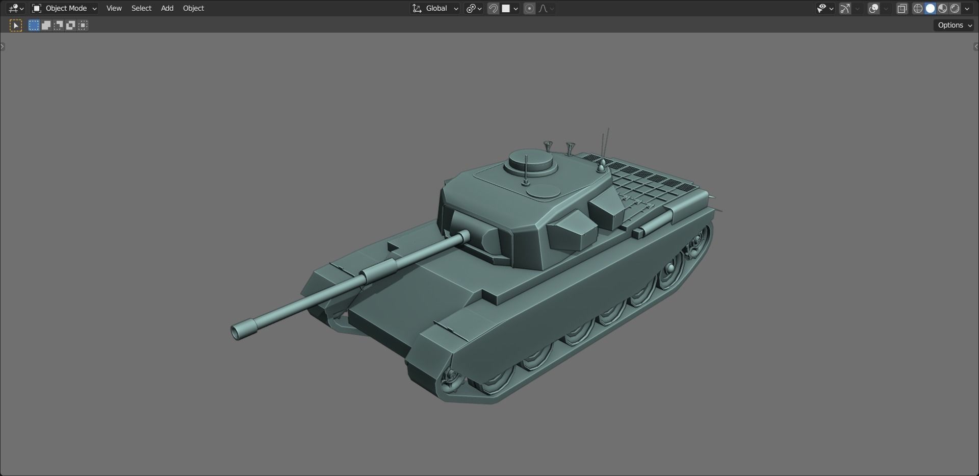 43 Tanks Base Mesh Low-poly 3D model_132