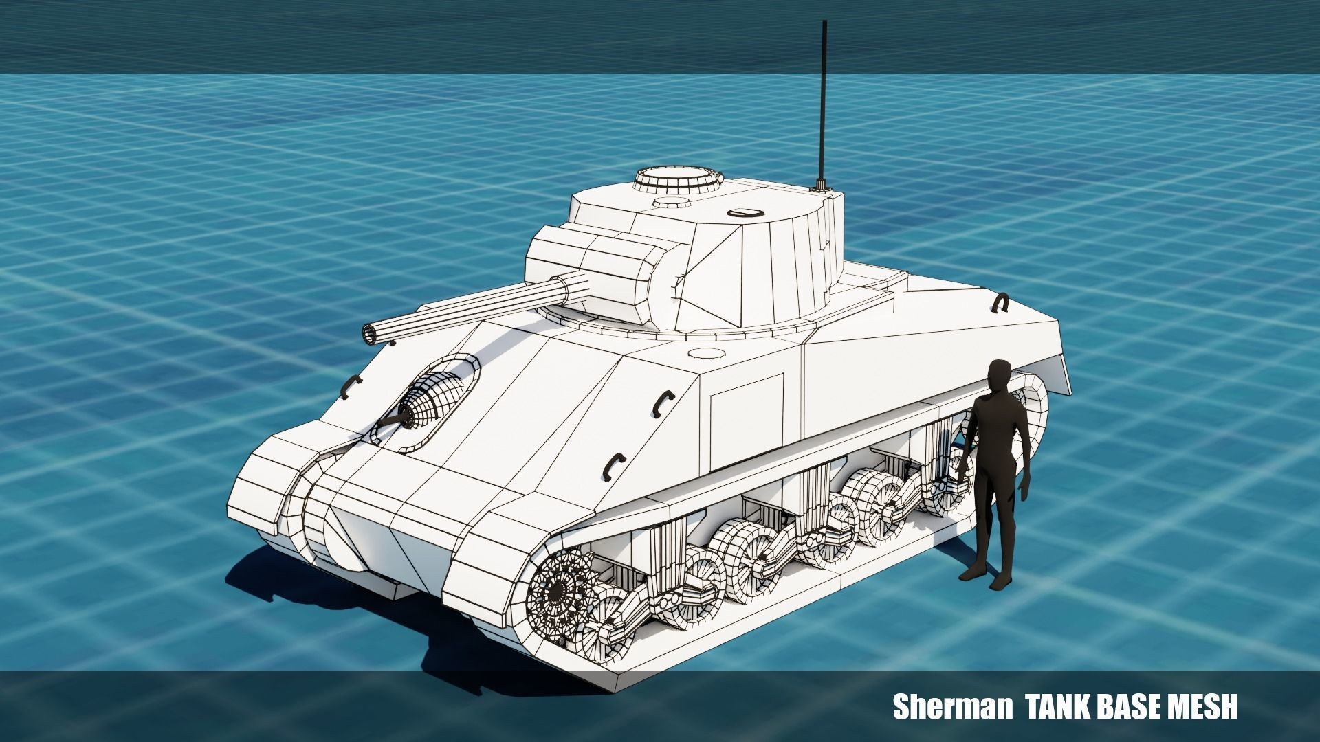 43 Tanks Base Mesh Low-poly 3D model_61