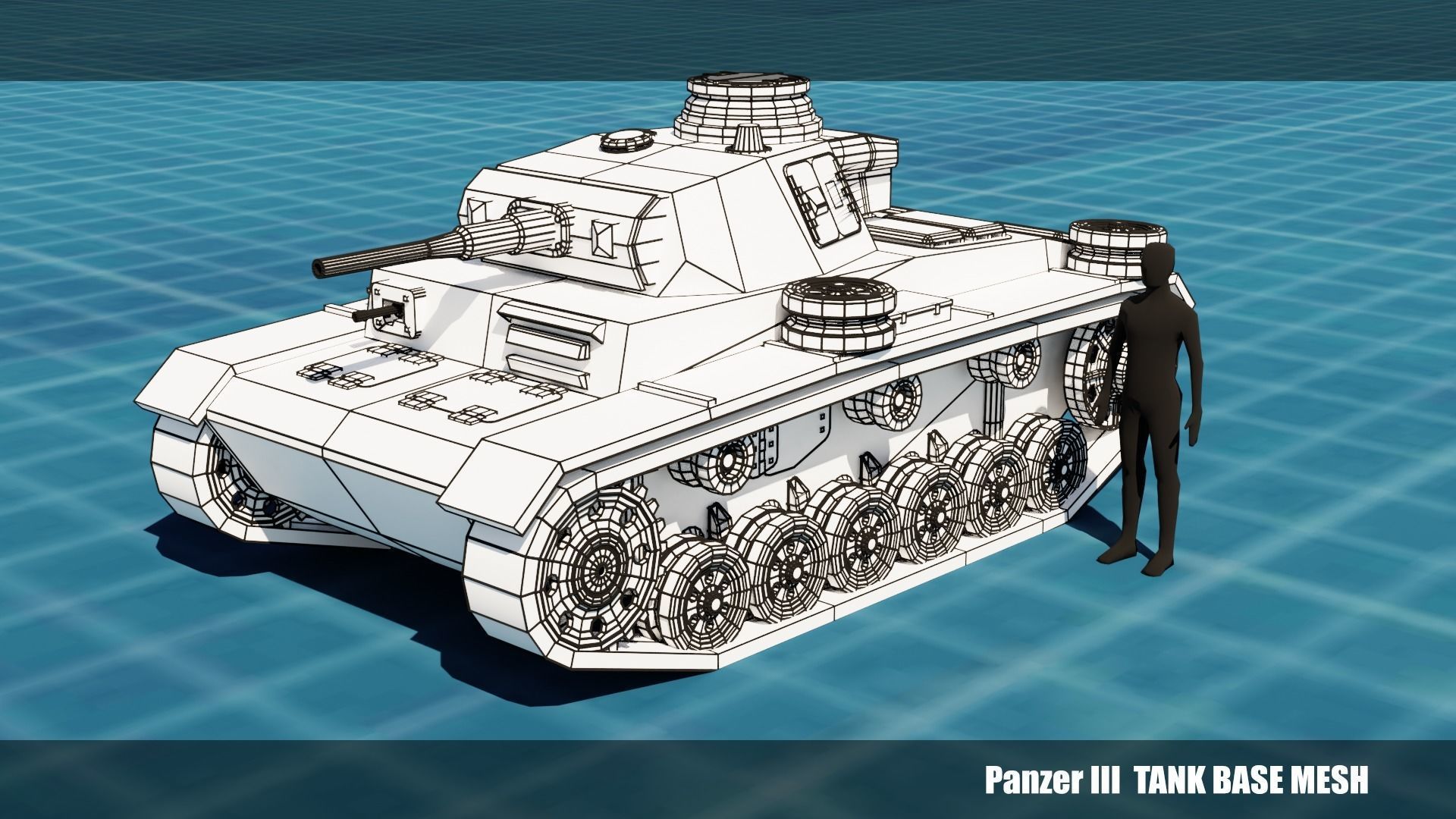 43 Tanks Base Mesh Low-poly 3D model_53