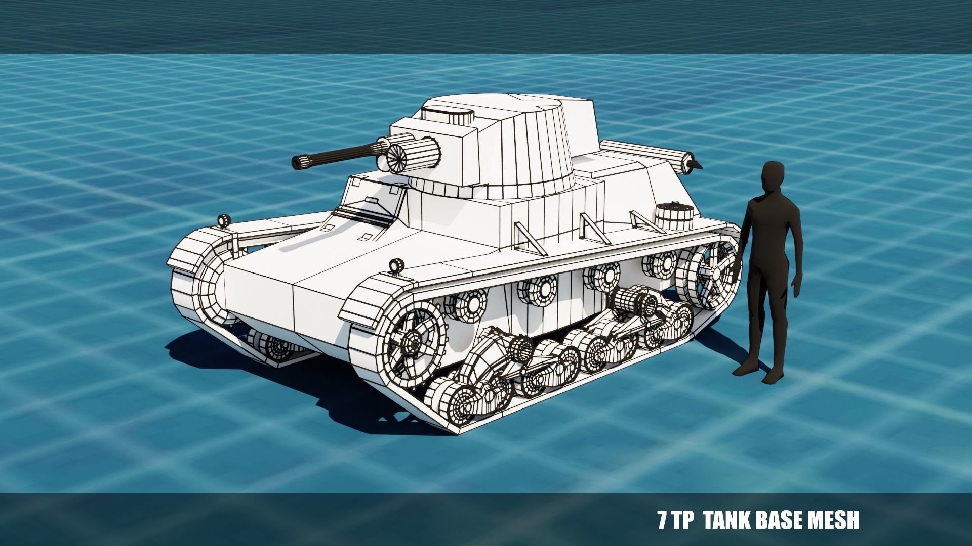 43 Tanks Base Mesh Low-poly 3D model_51