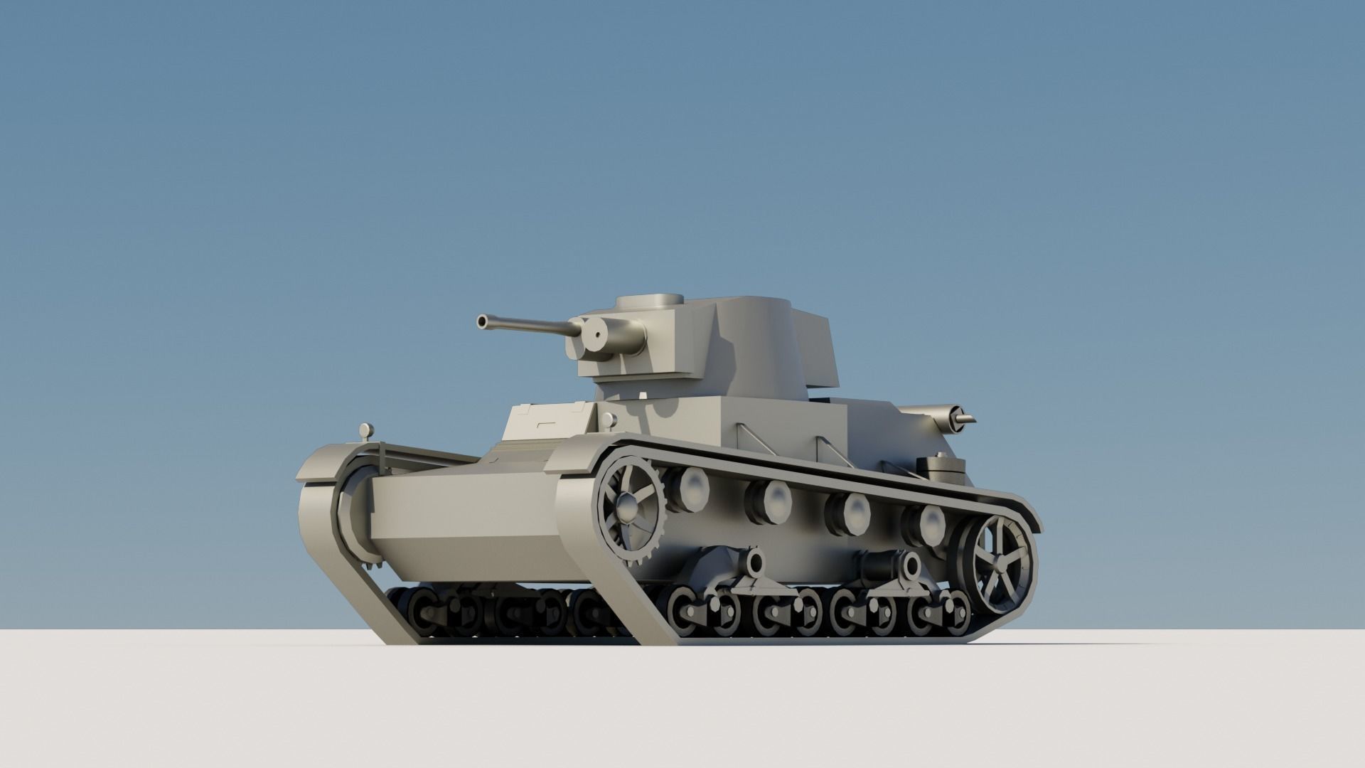 43 Tanks Base Mesh Low-poly 3D model_52