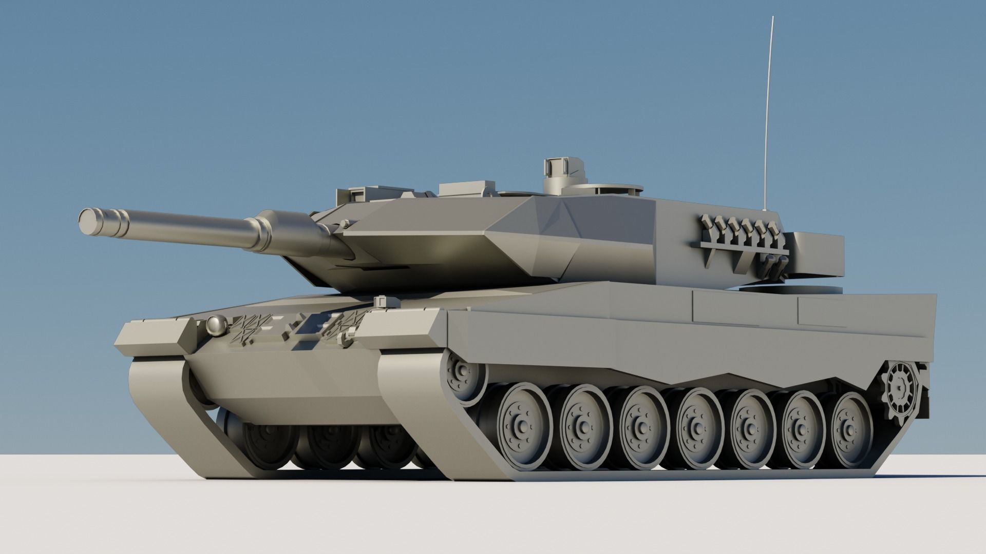 43 Tanks Base Mesh Low-poly 3D model_6