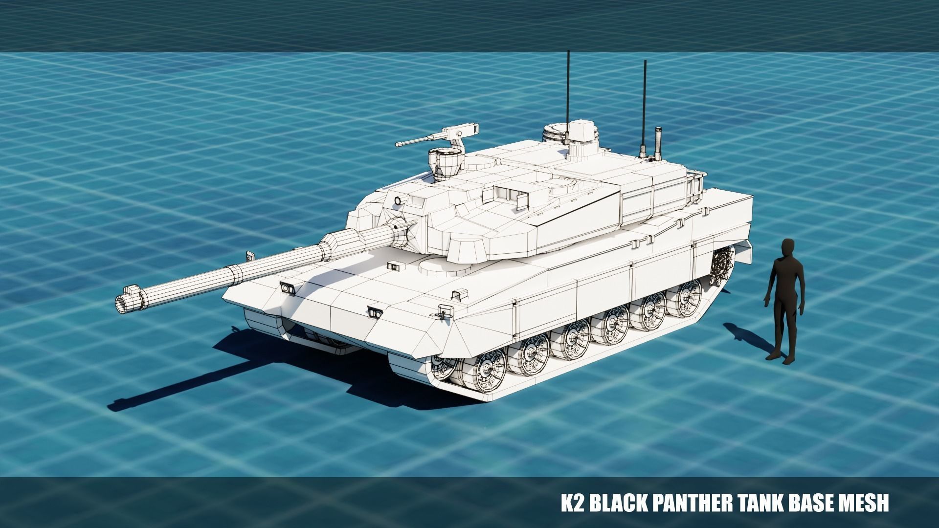 43 Tanks Base Mesh Low-poly 3D model_9