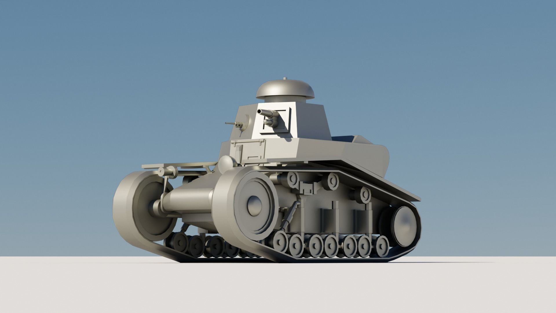 43 Tanks Base Mesh Low-poly 3D model_68