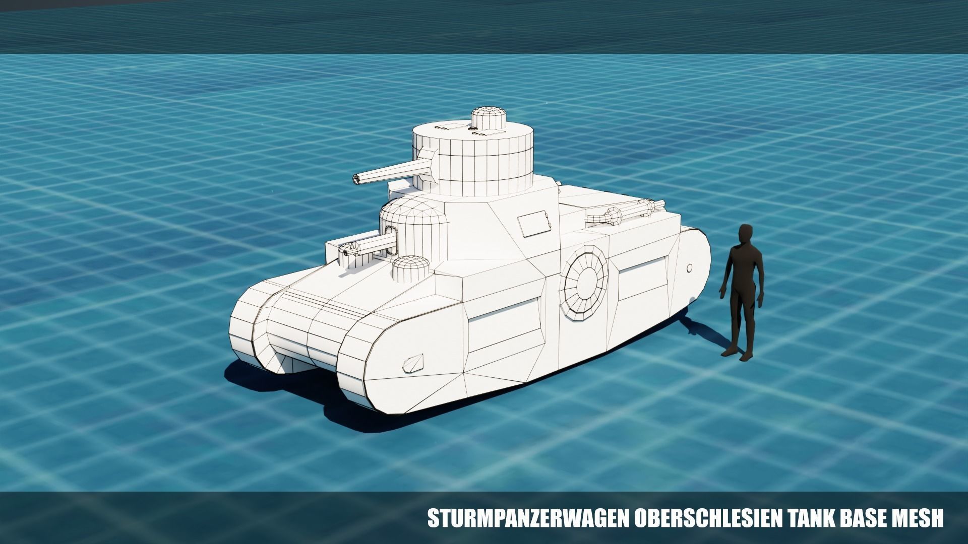 43 Tanks Base Mesh Low-poly 3D model_75