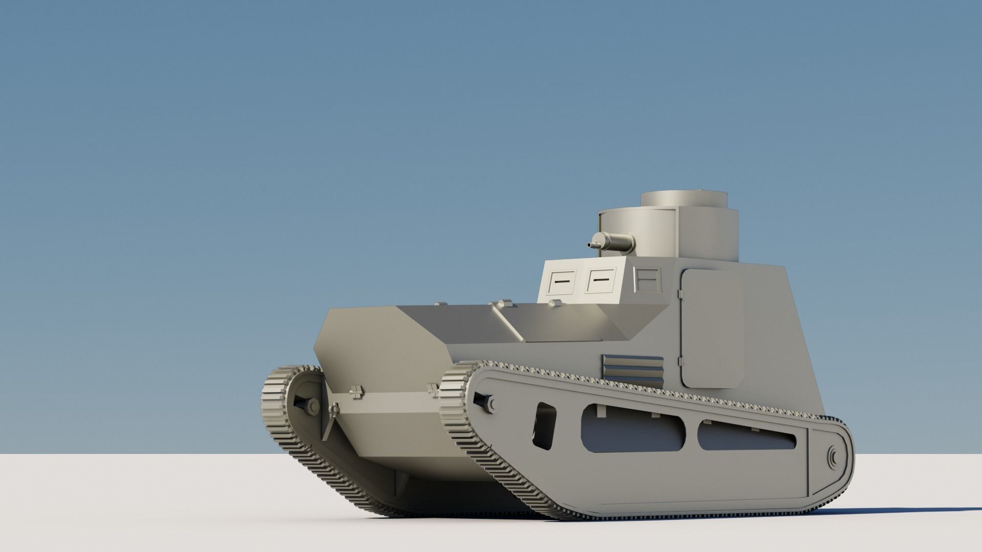 43 Tanks Base Mesh Low-poly 3D model_34